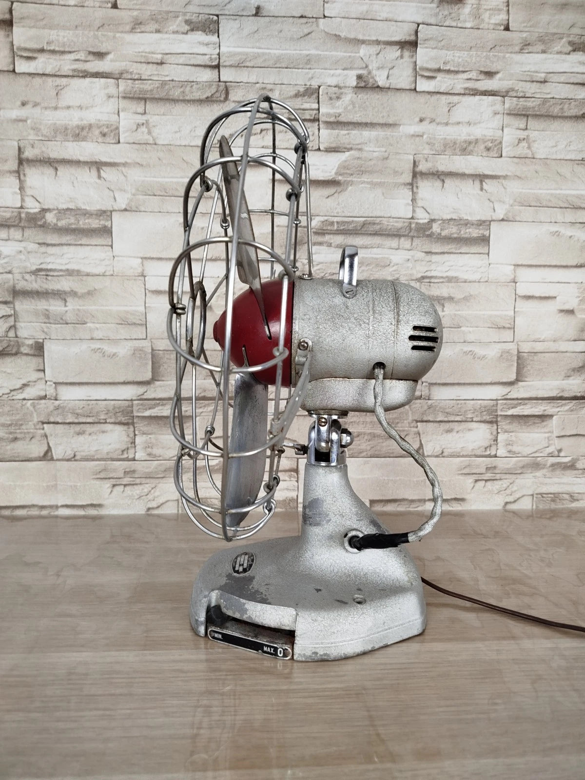 Ventilatore Ercole Marelli & C. SpA Milano Vintage Epoca Anni '30 Grigio Metallo