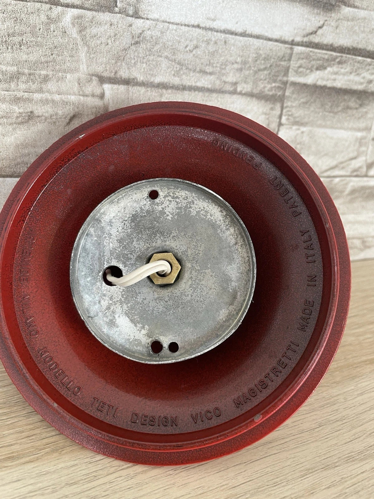 Lampada Da Muro Applique Teti Design Vico Magistretti Per Artemide Rossa Vintage