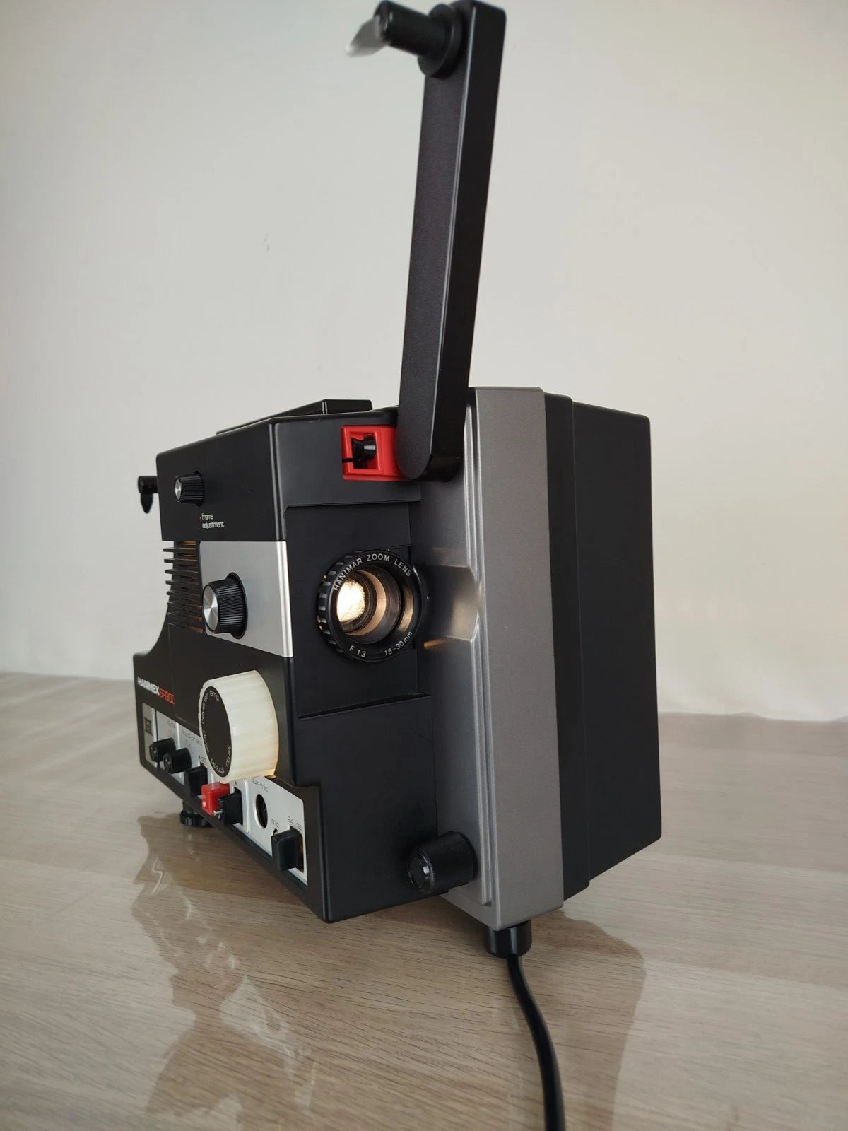 Proiettore Super 8mm Sonoro Hanimex Sr 9000 Vintage Custodia Cavo Scatola Microfono