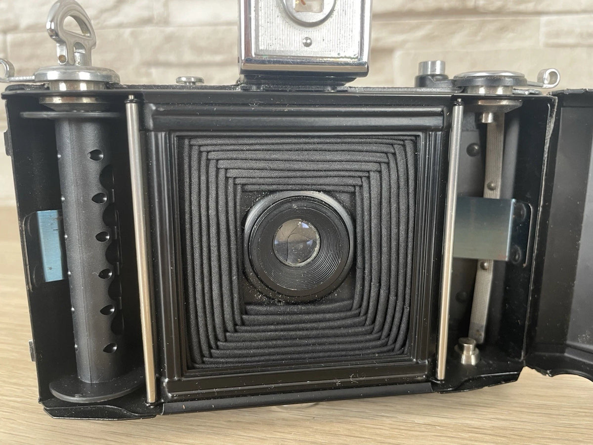 Fotocamera A Soffietto Zeiss Ikon Nettar 515/16 Vintage Anni 40/50 Nera 6x6