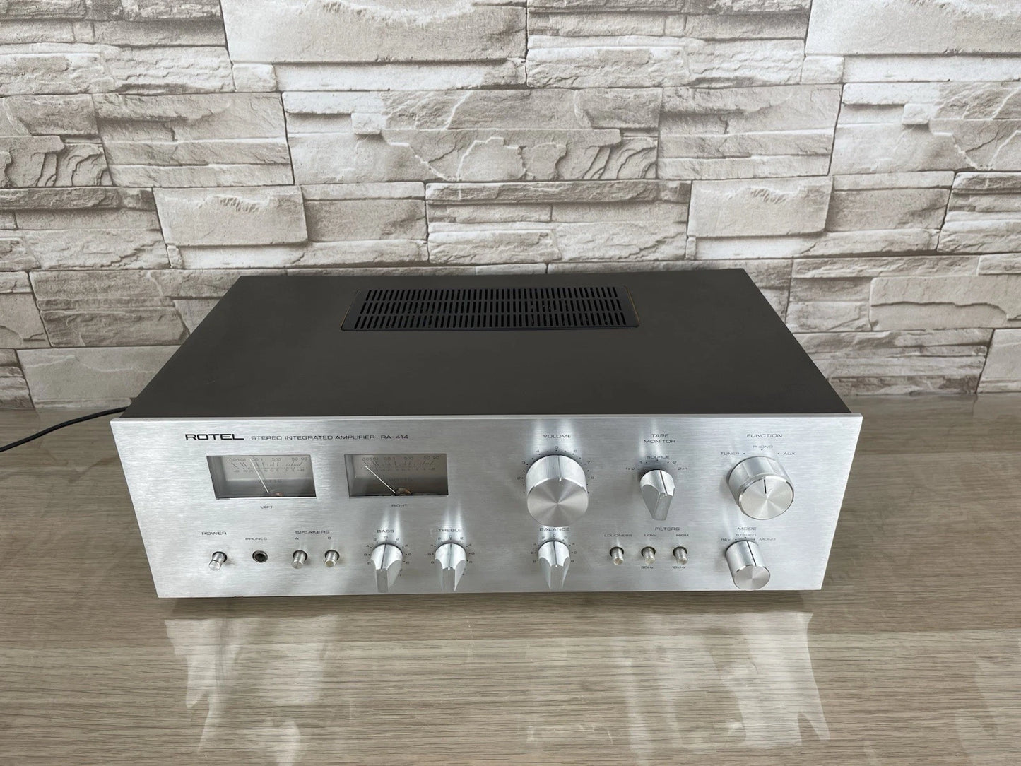 Amplificatore Integrato Rotel RA-414 Stereo HiFi Argento Vintage Anni 70 Japan