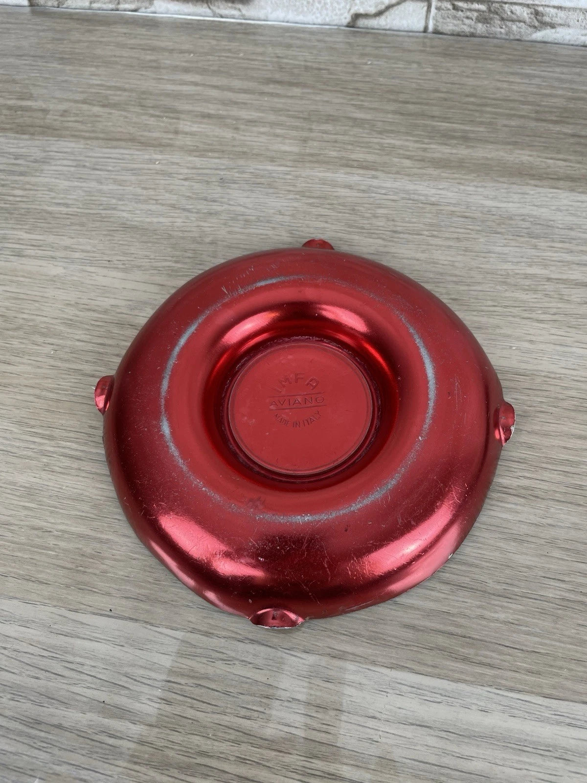 Posacenere Portacenere Tunis Air Rosso Gadget Promozionale In Metallo Vintage