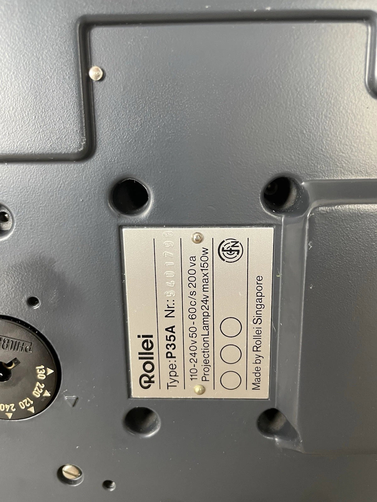 Rollei P35A Proiettore Diapositive Con Custodia Cavo Istruzioni Per Ricambi