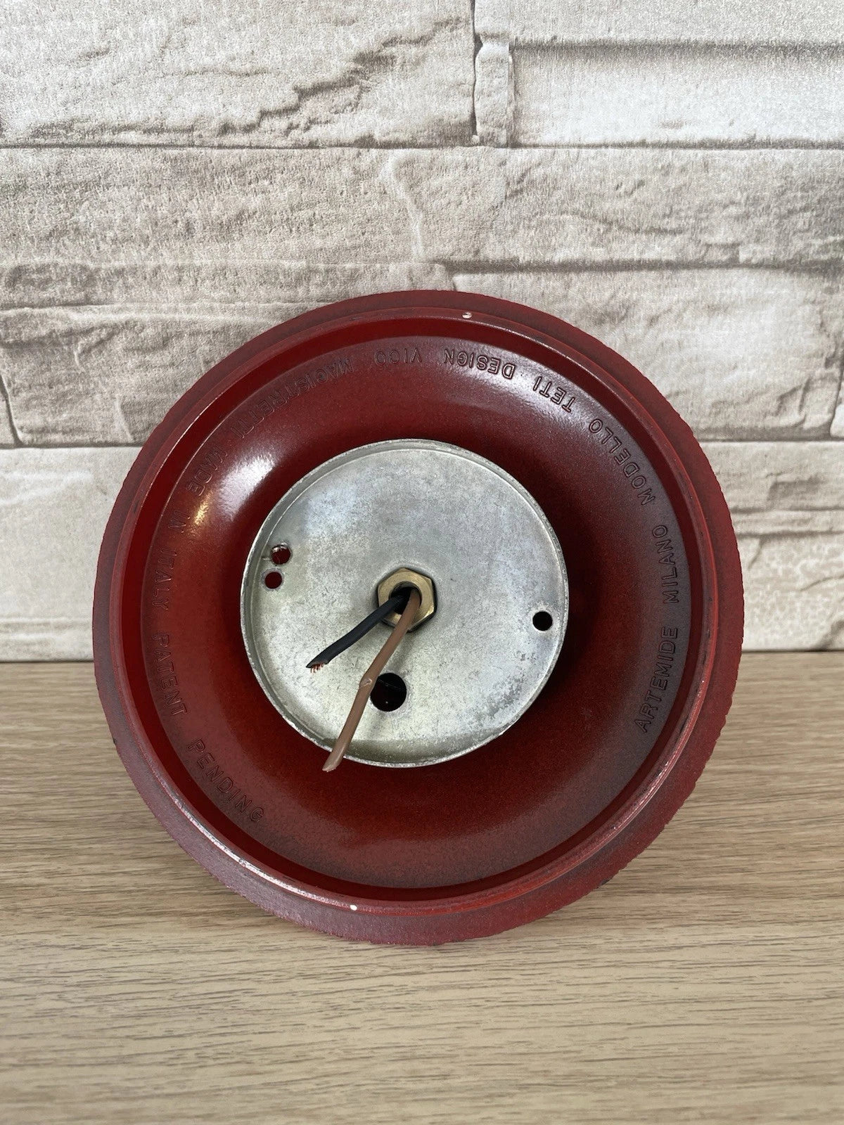 Lampada Da Muro Applique Teti Design Vico Magistretti Per Artemide Rossa Vintage