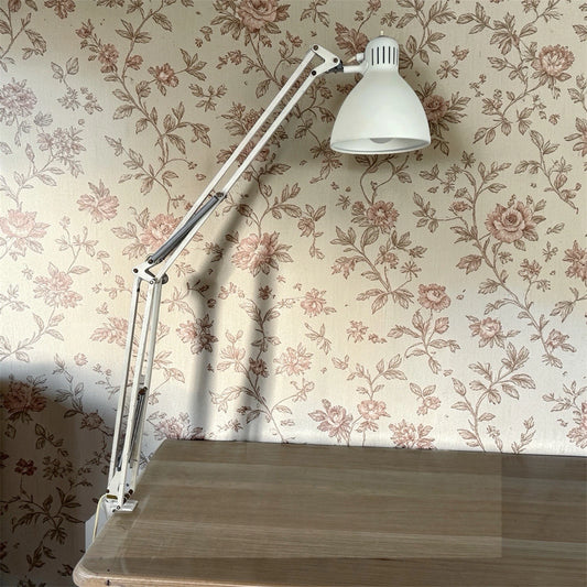 Lampada Industriale Vintage Naska Loris Snodabile Epoca Bianca Con Morsetto