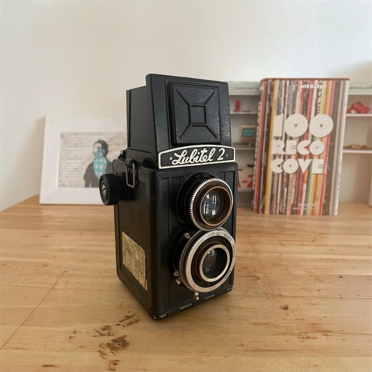 Fotocamera Biottica Lubitel 2 Vintage Epoca Anni 60 6x6 Nera TLR Pellicola 120