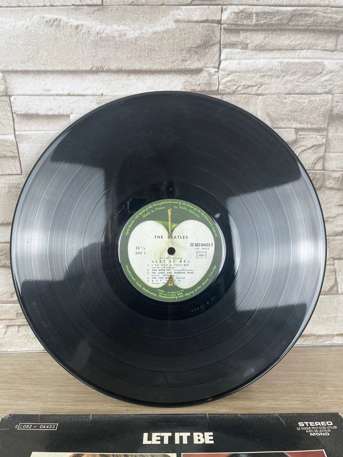 Disco Vinile 33 Giri The Beatles Let It Be Anno 1971 France Pathe Apple Records