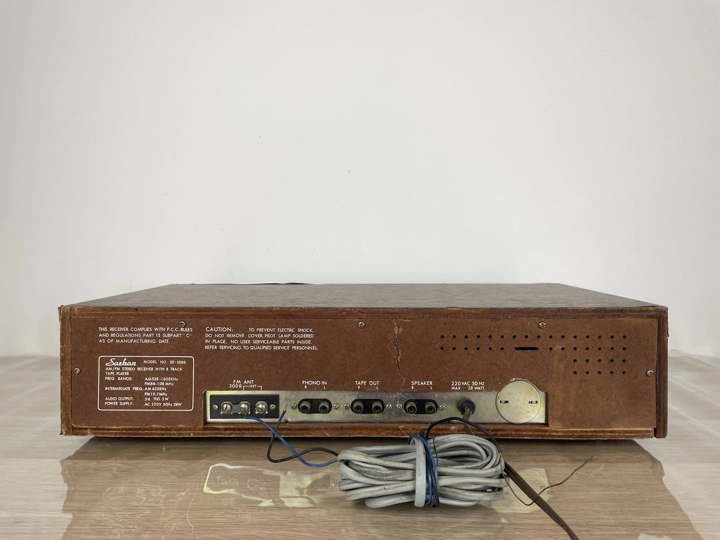 Lettore Cassette Stereo 8 Amplificatore Tuner FM Saehan SE-1000 Vintage Anni 70