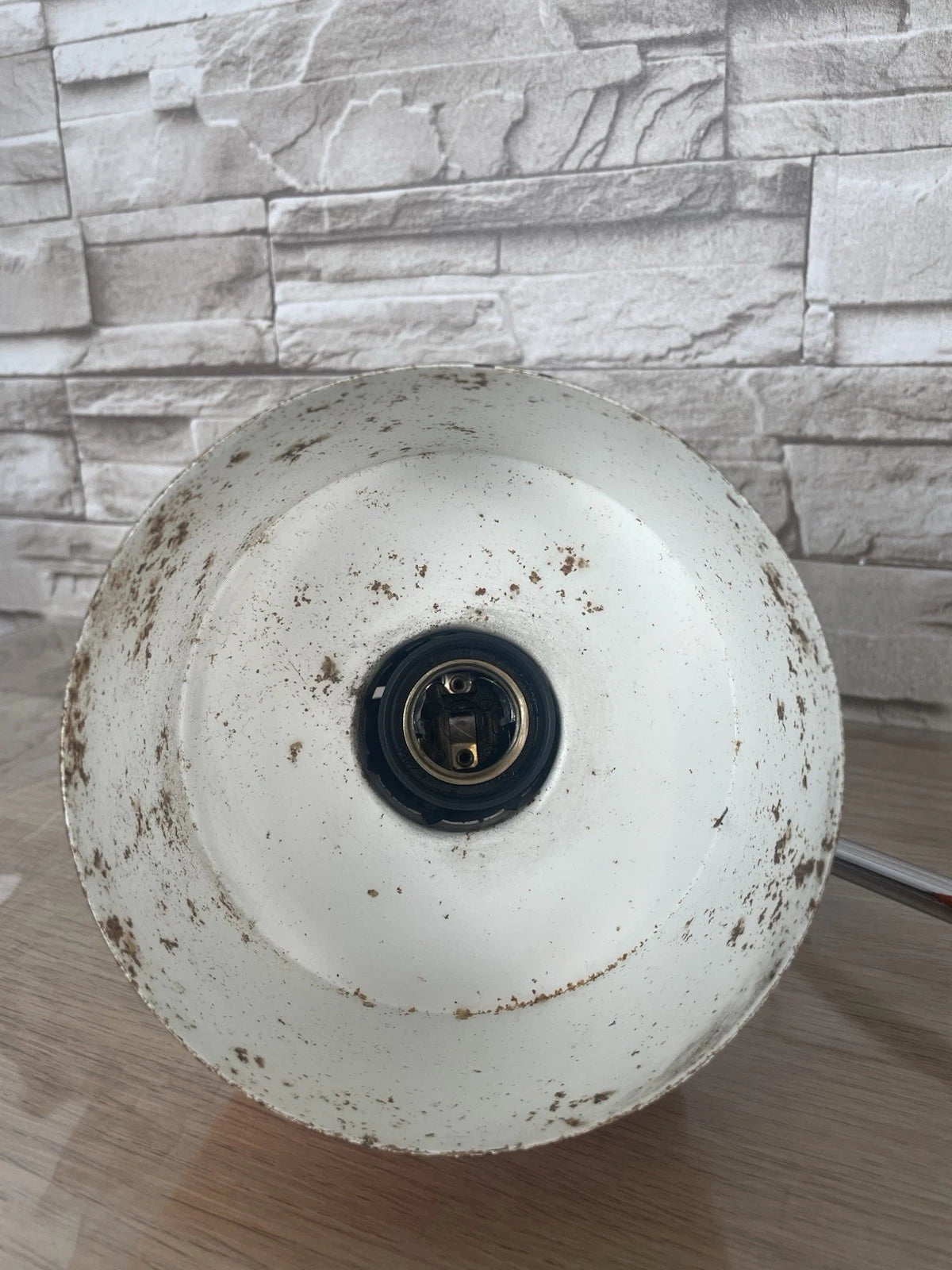 Lampada Da Tavolo Mid Century Vintage Anni 70 Arancione E Cromato Snodabile