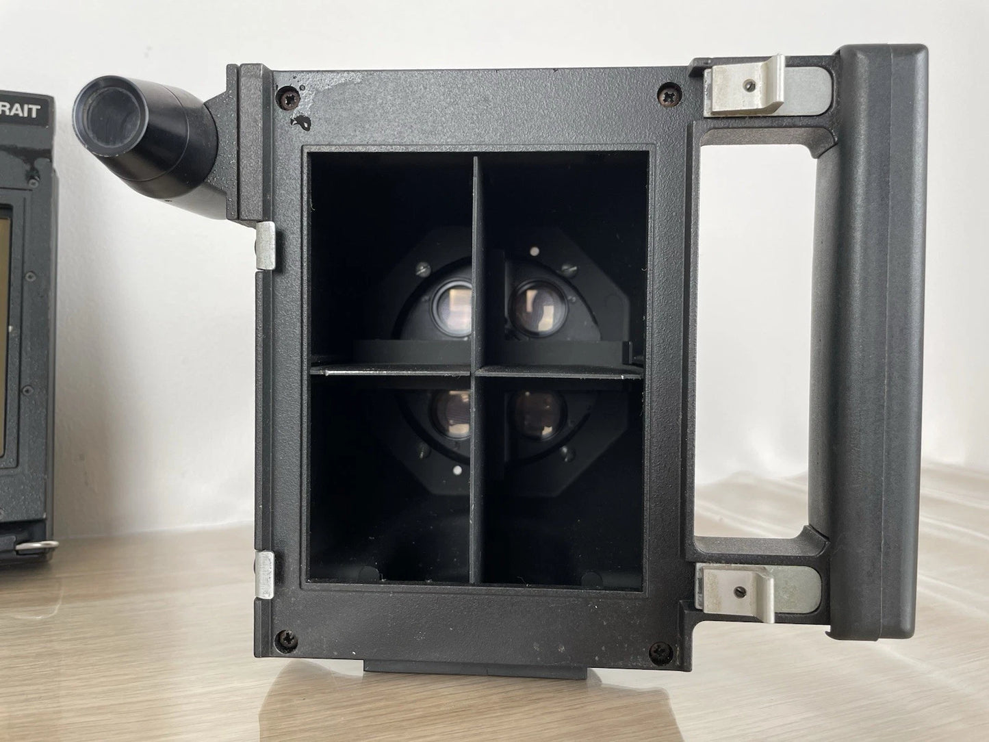 Cambo Passportrait Model 40 Fotocamera Istantanea Vintage Anni 70 Nero Fototessere