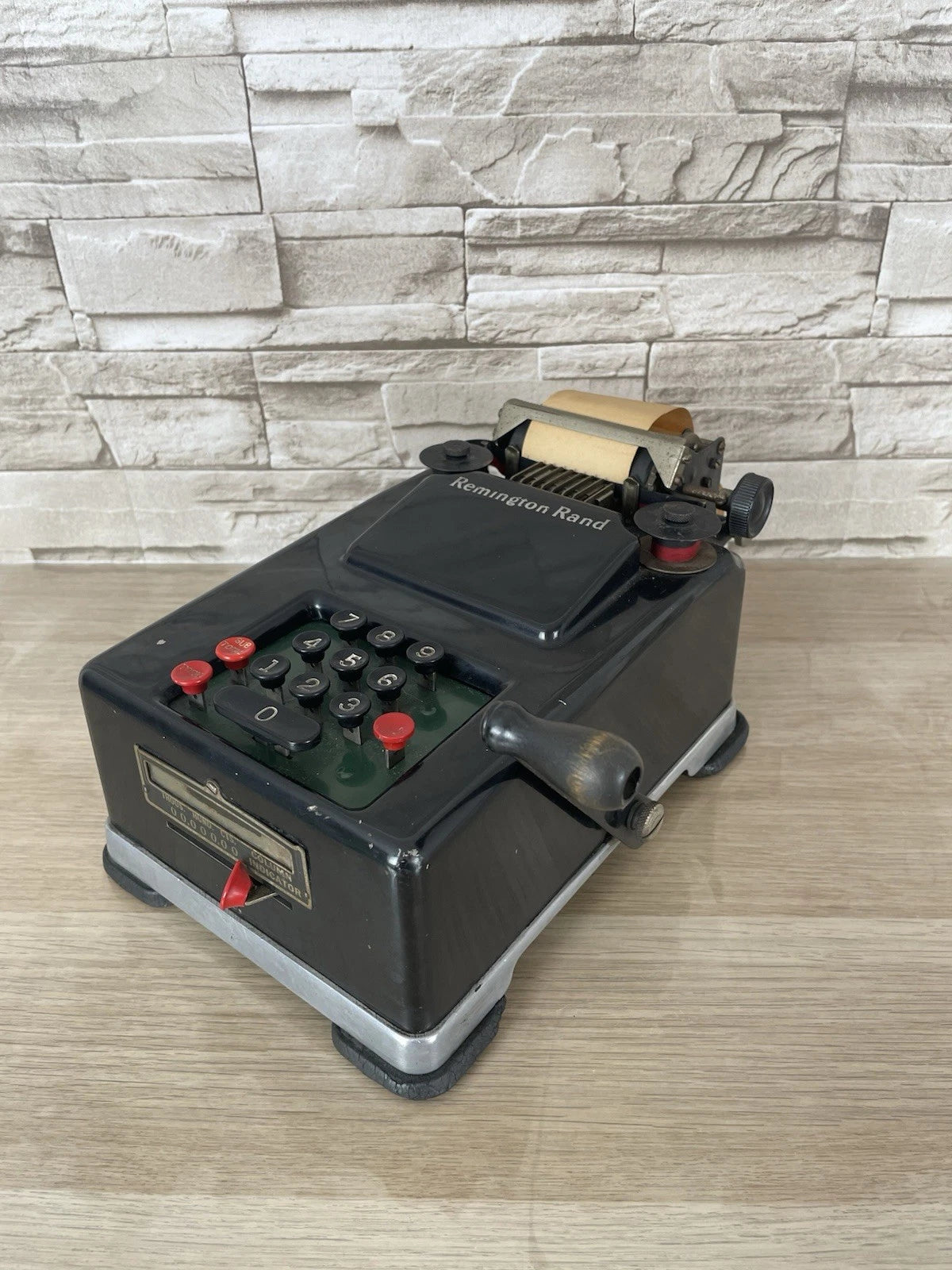 Antica Calcolatrice Remington Rand Manuale Vintage Epoca Anni 30 Nera USA
