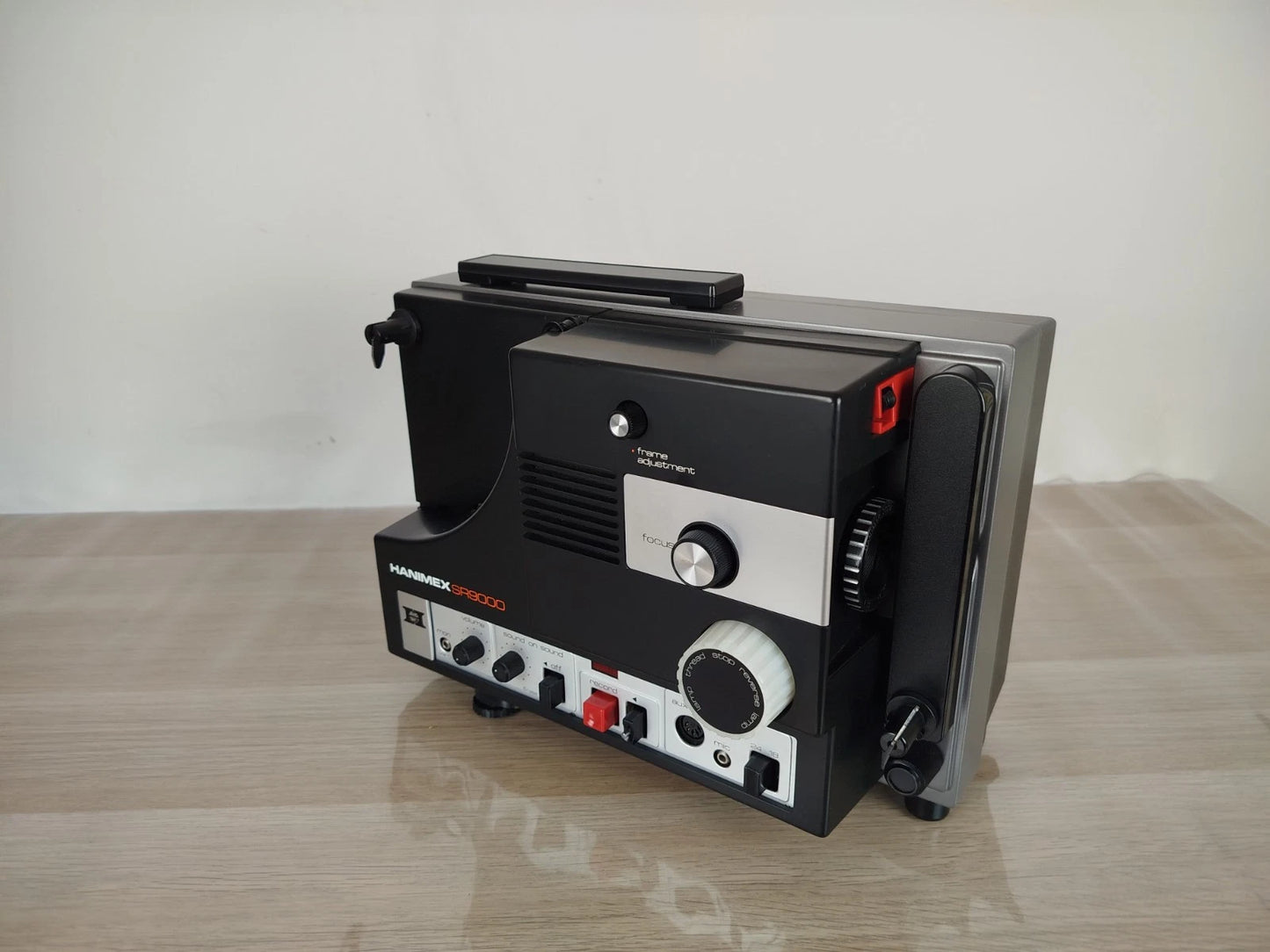 Proiettore Super 8mm Sonoro Hanimex Sr 9000 Vintage Custodia Cavo Scatola Microfono