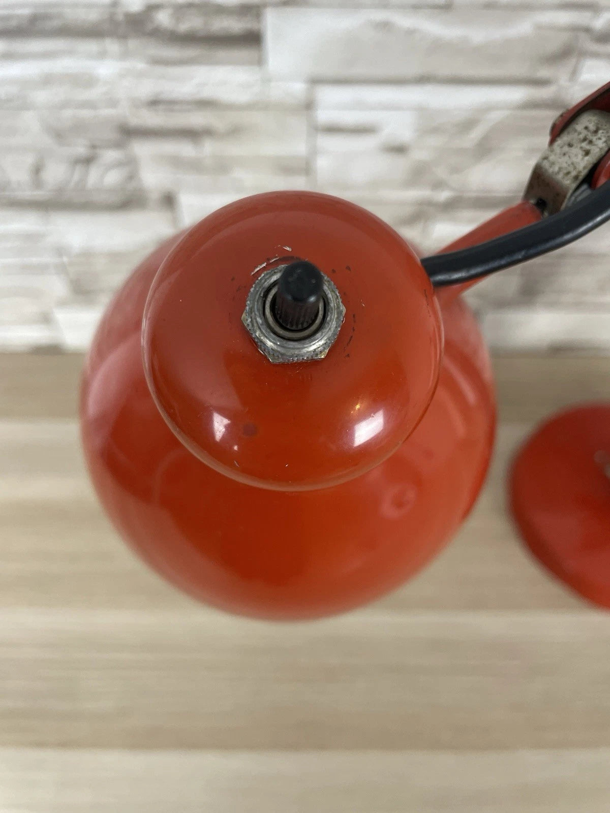 Lampada Da Tavolo Luxo Naska Loris Rosso Vintage Epoca Snodabile Industriale