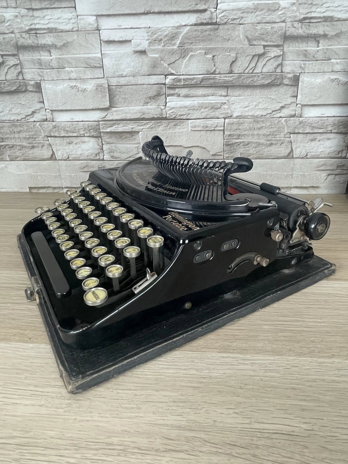 Macchina Da Scrivere Remington Portable Cesare Verona Torino Antica Anni 20 Nera