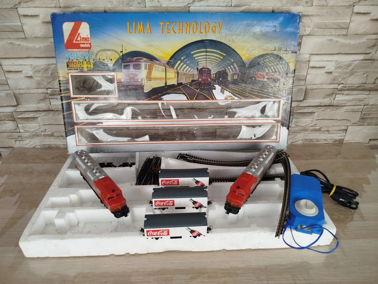 Trenino Elettrico Lima Coca Cola Santa Fe Vintage HO con Scatola Originale