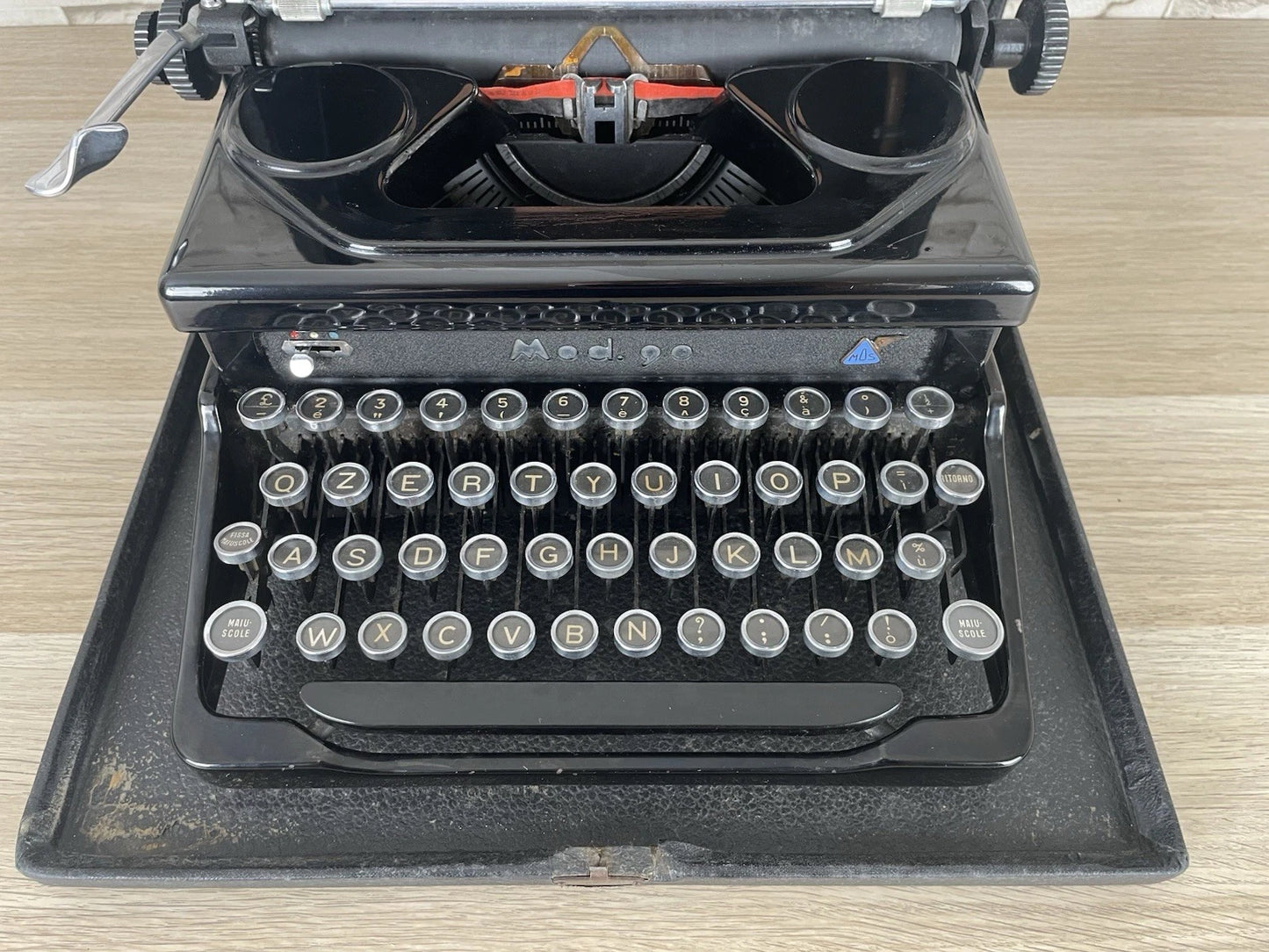 Macchina Per Scrivere Everest Mod.90 Milano Vintage Epoca Anni 40/50 Nera