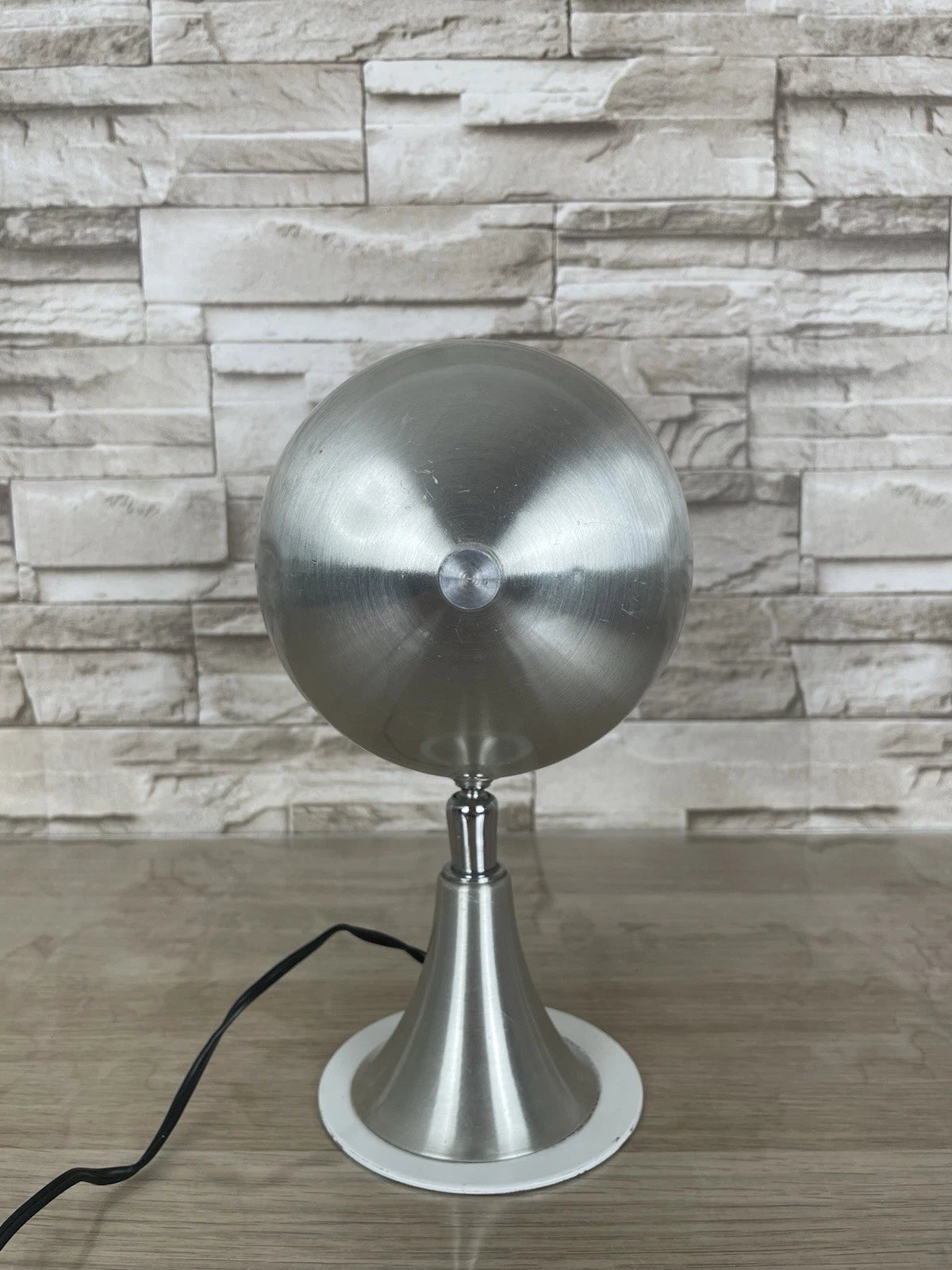 Lampada Da Tavolo Spiace Age Eyeball Vintage Argento Epoca Anni 60 Abat-jour