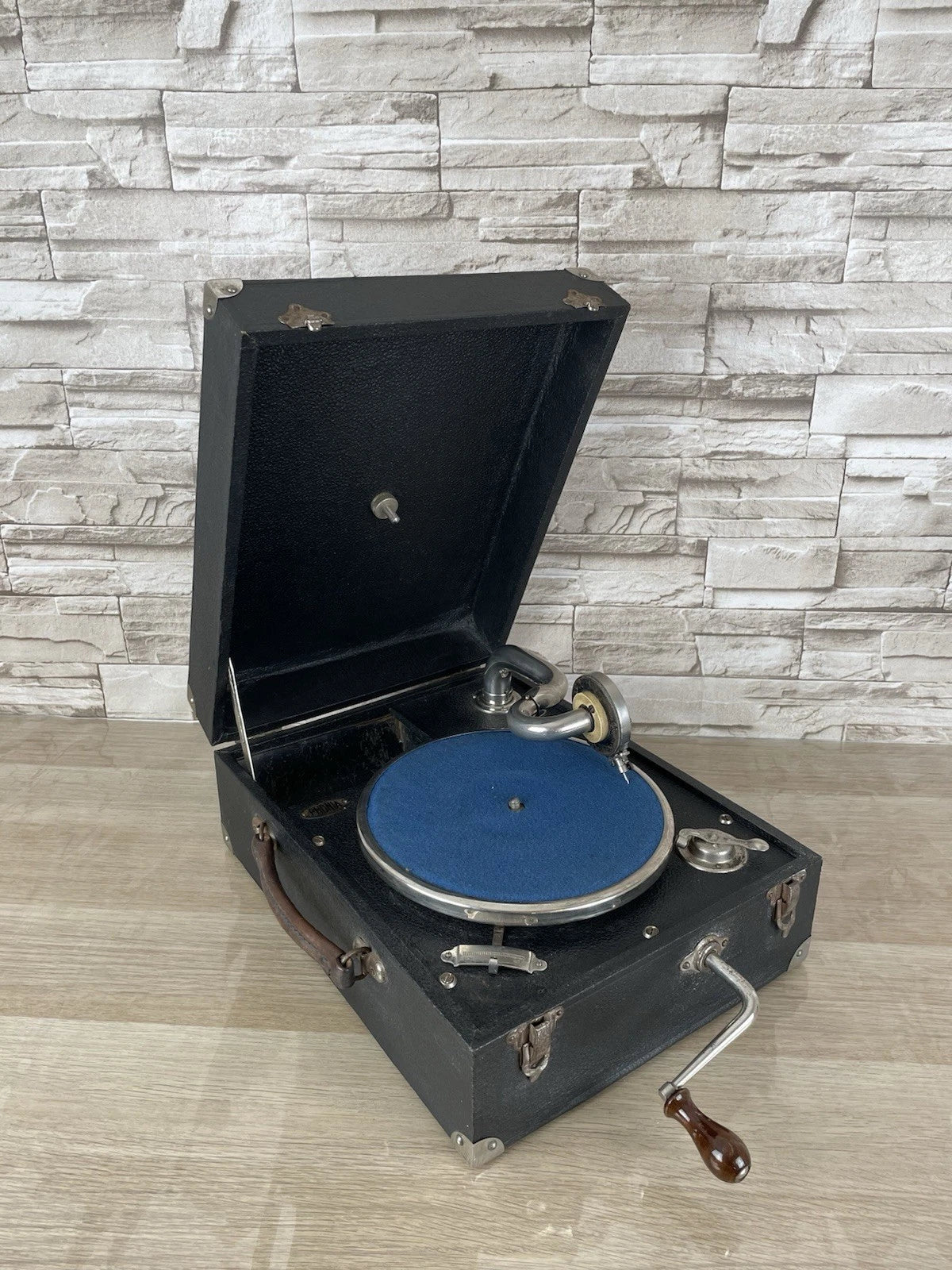 Grammofono Portatile Da Pic-Nic Valigetta Vintage Epoca Anni '30 Phonia 78 Giri
