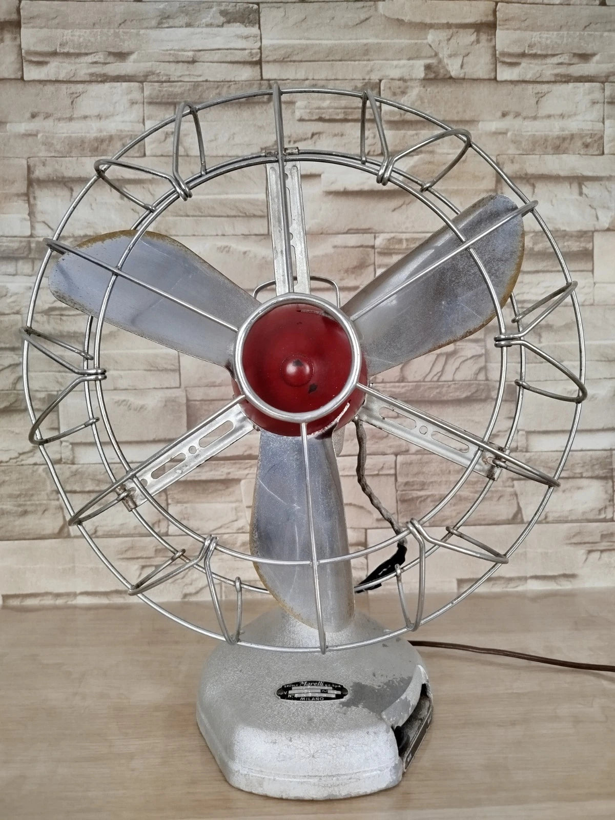 Ventilatore Ercole Marelli & C. SpA Milano Vintage Epoca Anni '30 Grigio Metallo