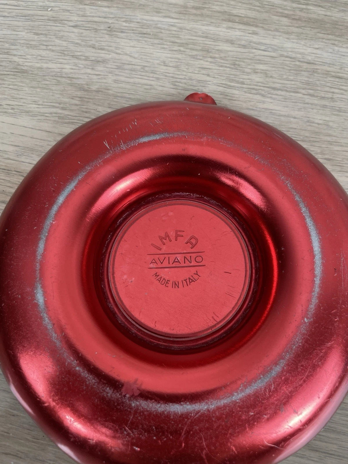 Posacenere Portacenere Tunis Air Rosso Gadget Promozionale In Metallo Vintage