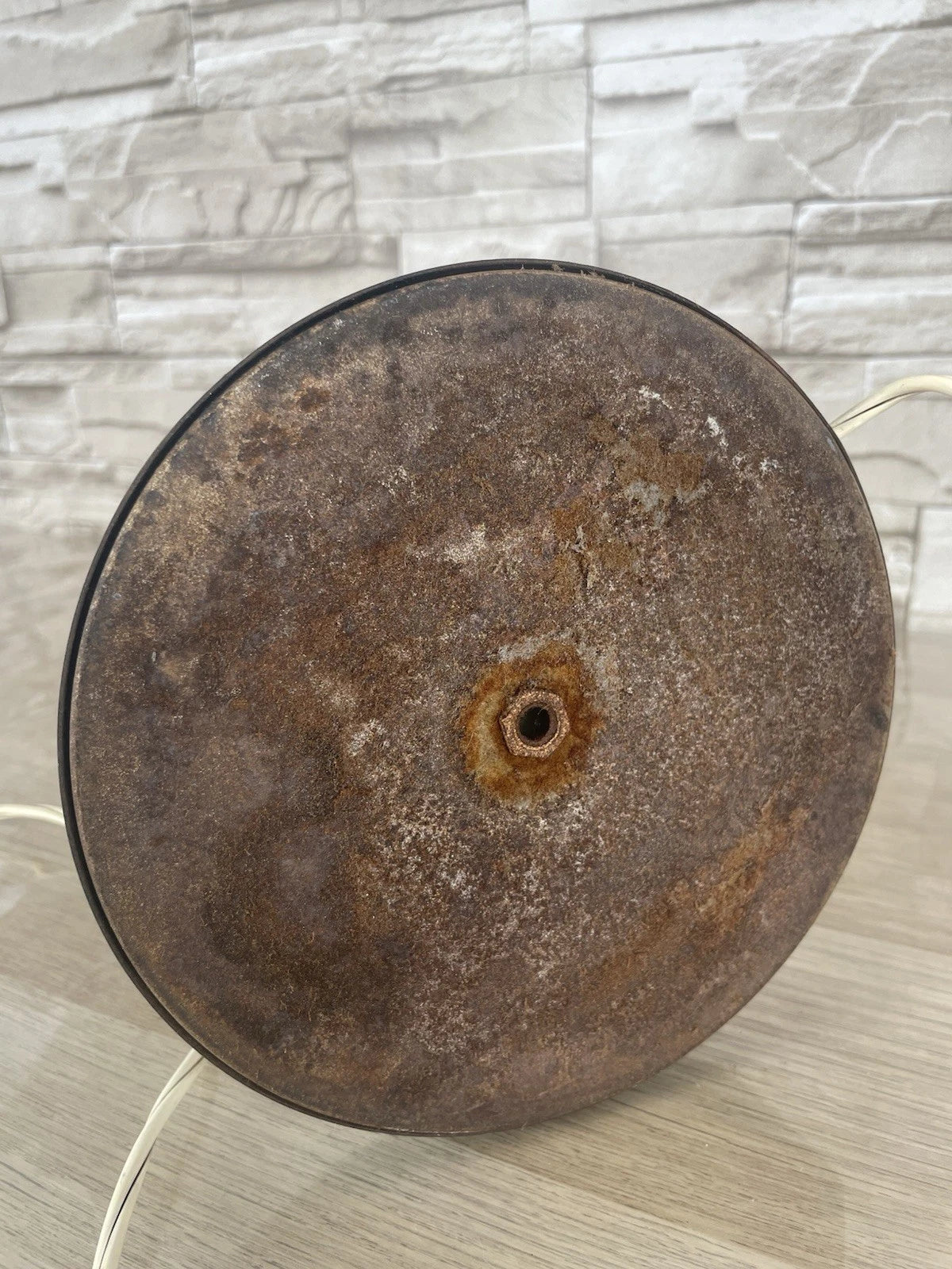 Lampada Da Tavolo Eyeball Space Age Vintage Anni 70 Argento E Nero Snodabile