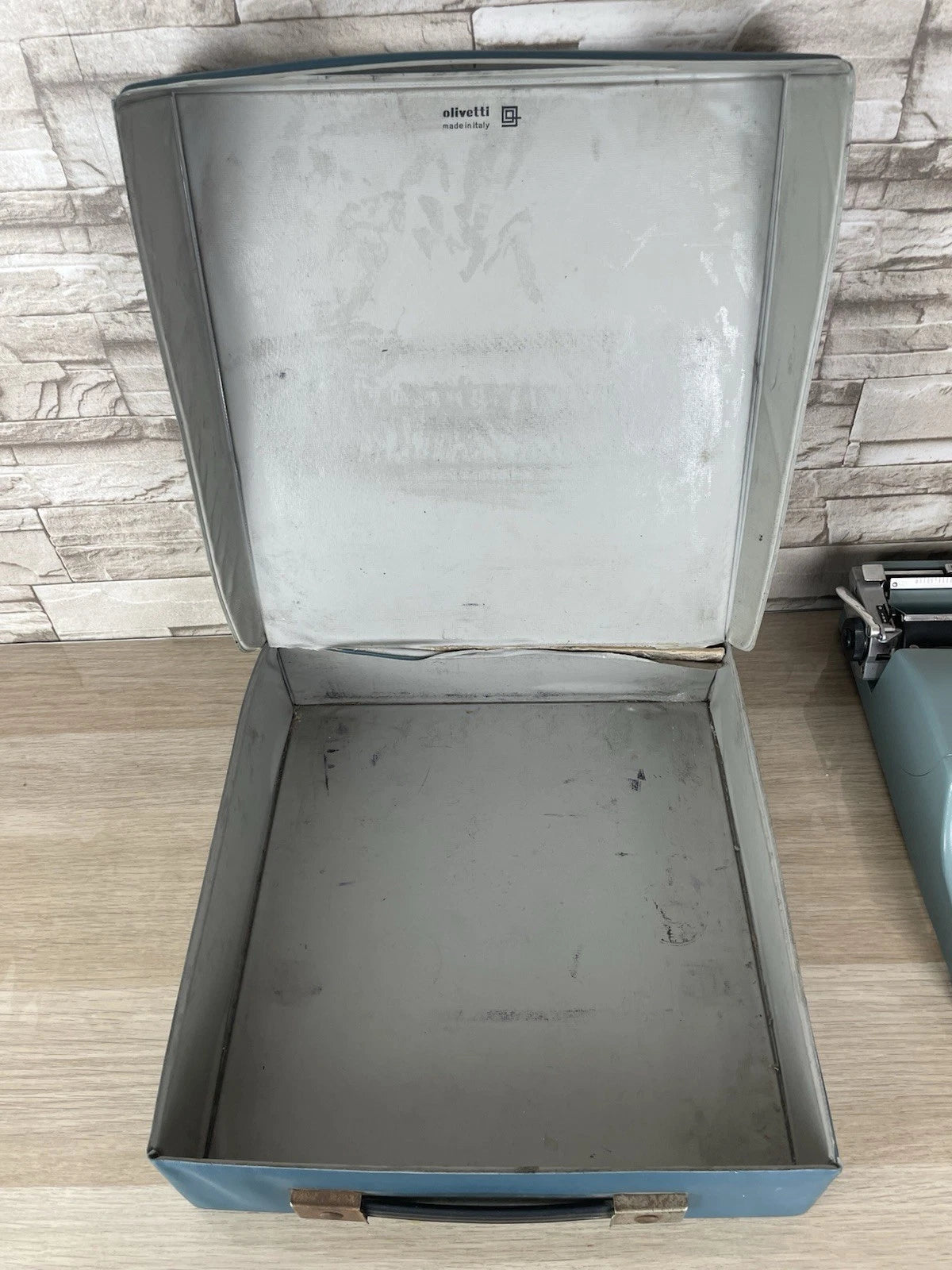 Macchina Da Scrivere Olivetti Lettera 32 Vintage Design Nizzoli Anni 60 Azzurra