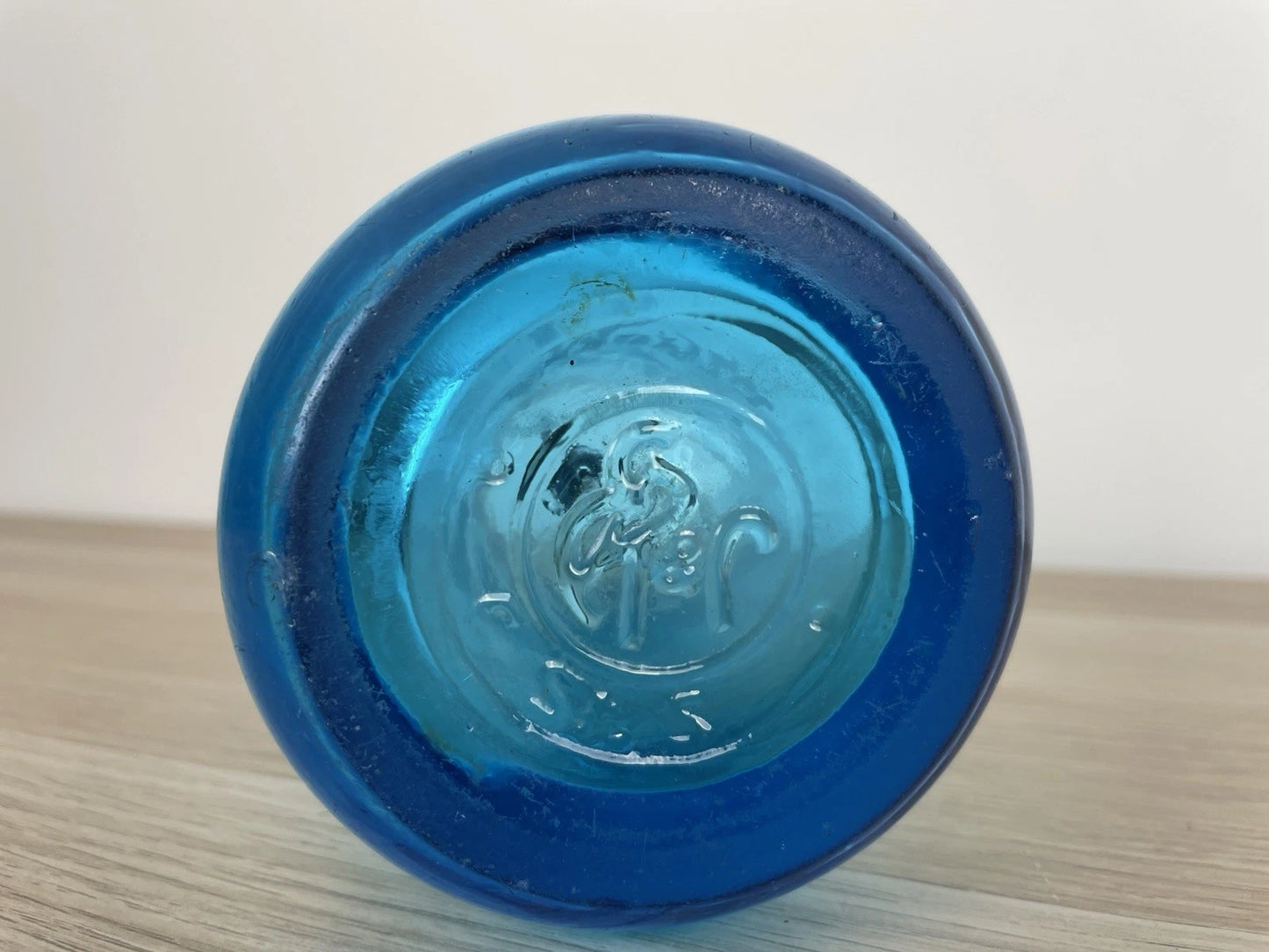 Autoseltz Vetro Sifone Seltz Proverbio Monza Azzurro Antico Epoca Anni 30 Blu