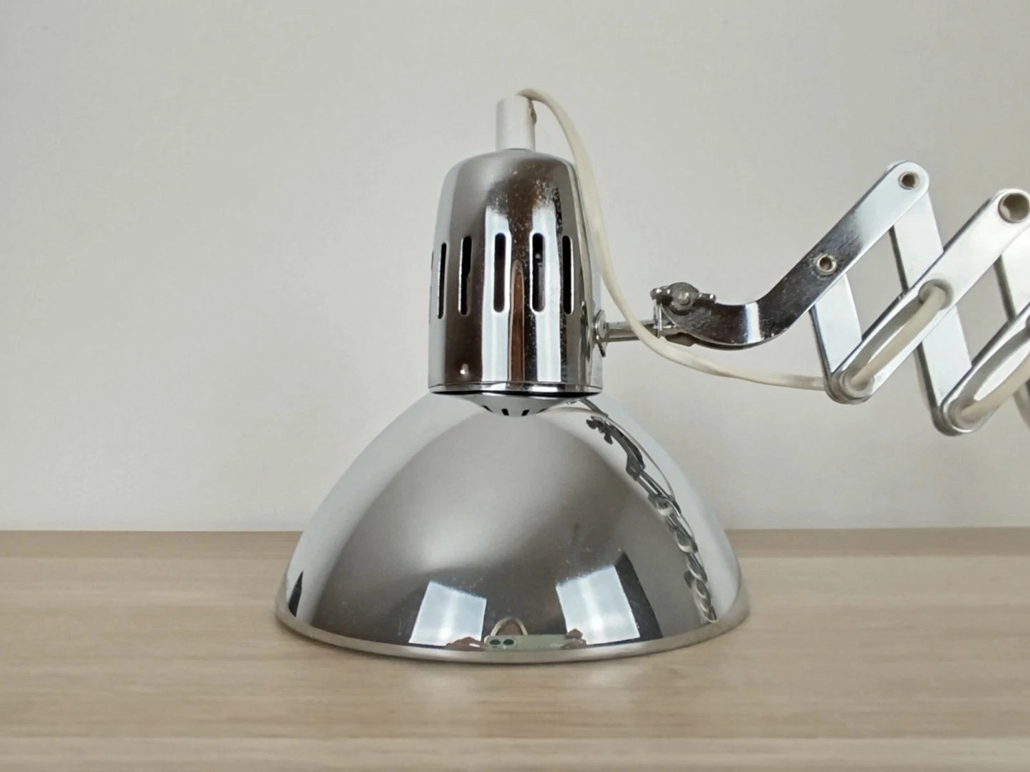 Lampada Applique Da Muro E Parete A Pantografo Cromata Vintage Industriale Retrò