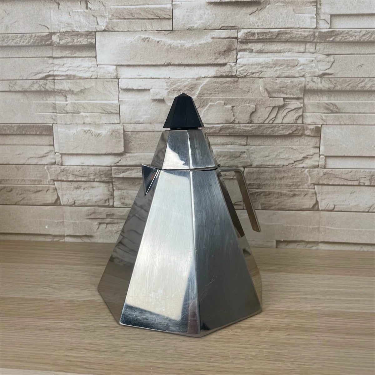 Bollitore Calderoni Fratelli Serie Piramide Ottagonale Vintage Anni 60 Acciaio
