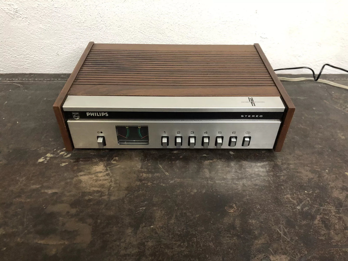 Filodiffusione Radio Philips Stereo RB- 534 Vintage Epoca Anni 70 Legno Marrone
