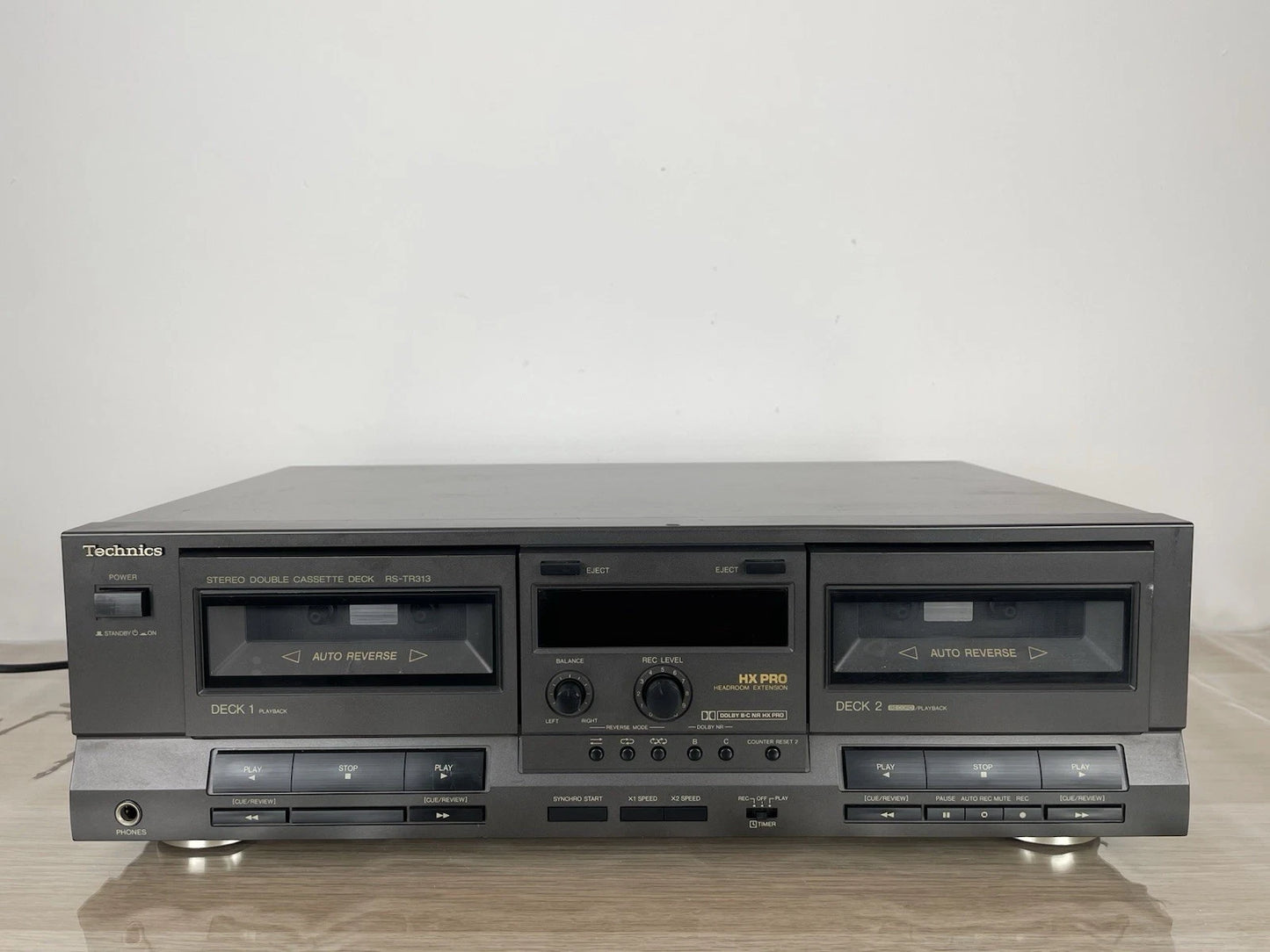 Piastra Cassette Technics RS- TR313 Grigio Lettore Deck 1 Deck 2 Anni 90