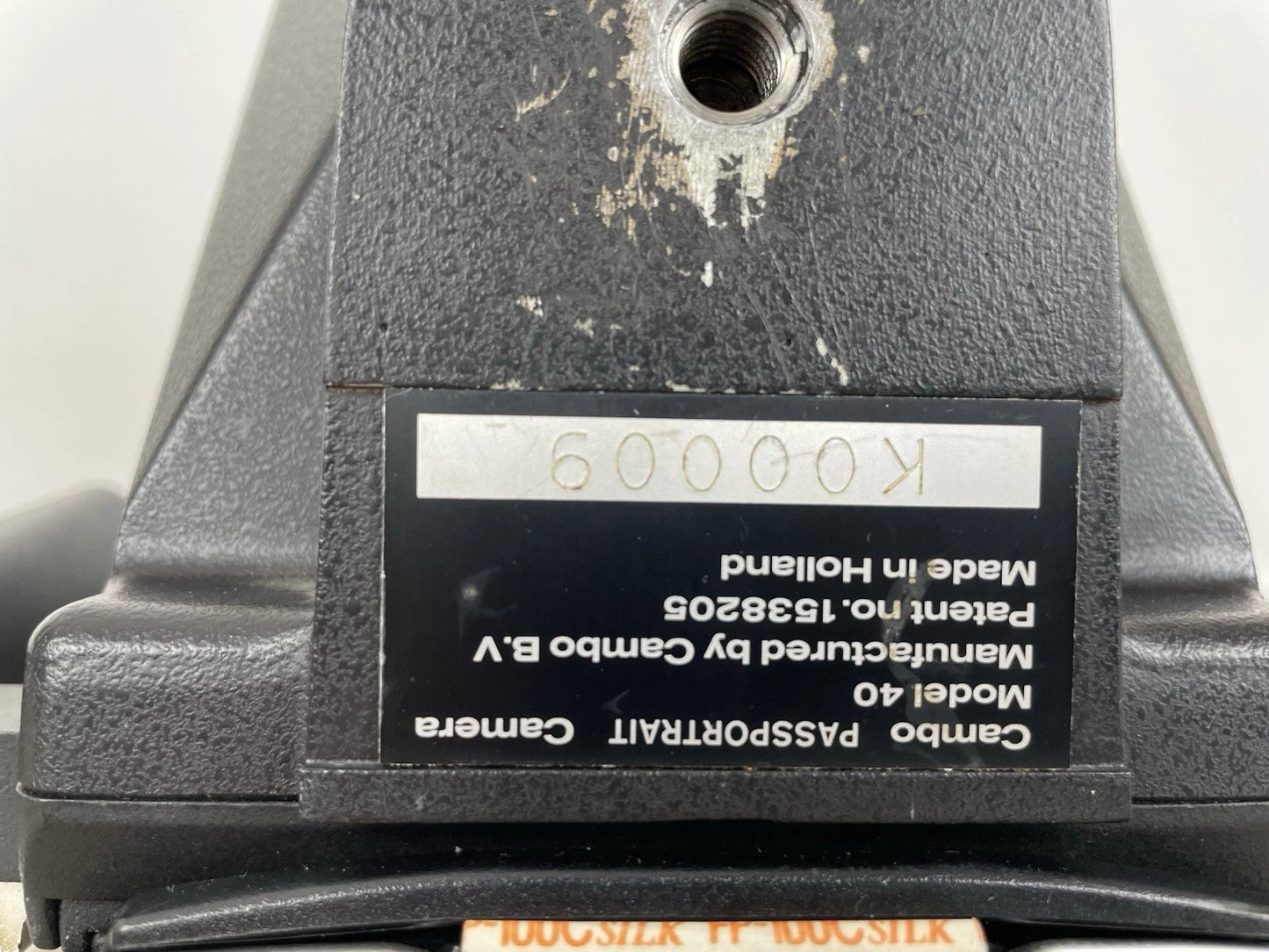 Cambo Passportrait Model 40 Fotocamera Istantanea Vintage Anni 70 Nero Fototessere