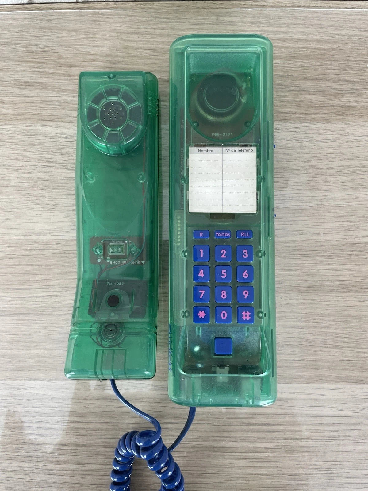 Telefono Fisso Swatch Twin Phone Deluxe Model Verde Blu 1989 Vintage Phone