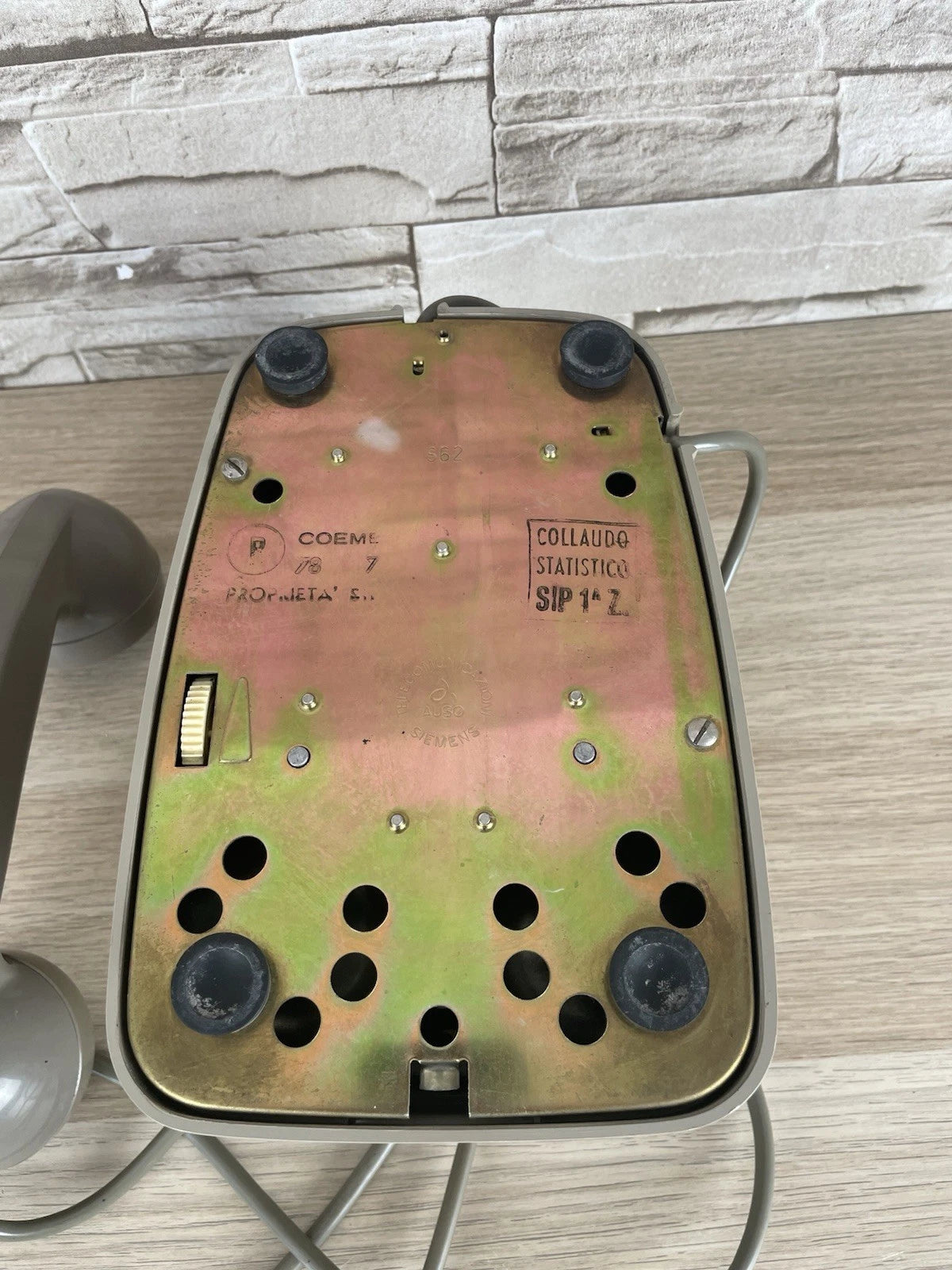 Telefono A Disco Auso Siemens 62 Design Lino Saltini Bigrigio Vintage Anni 60