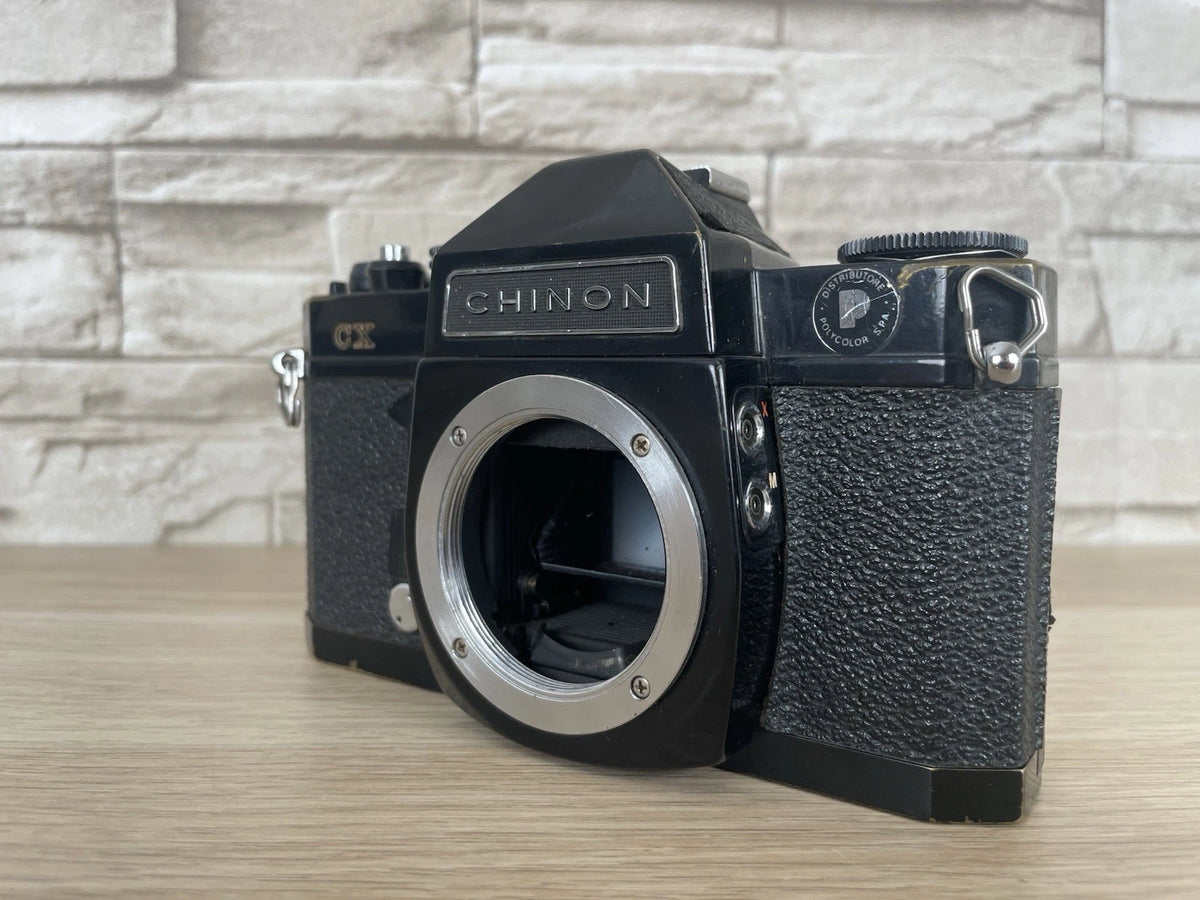 Fotocamera Analogica Chinon CX Solo Corpo Macchina Per Pezzi Di Ricambio Nera