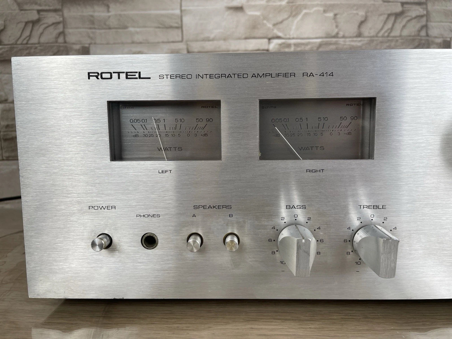Amplificatore Integrato Rotel RA-414 Stereo HiFi Argento Vintage Anni 70 Japan