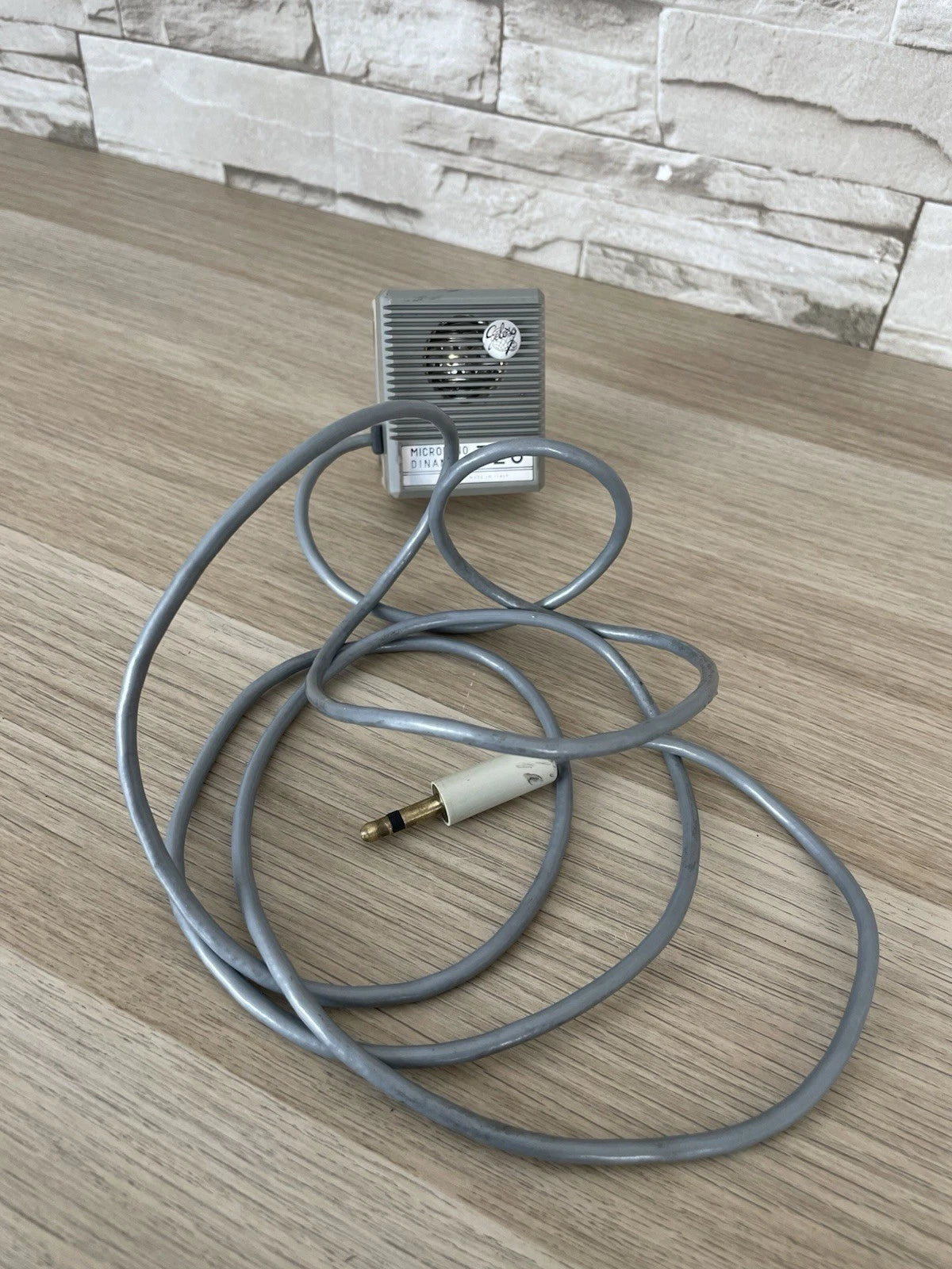 Microfono Dinamico Geloso T26 Per Magnetofono Vintage Epoca Con Cavo Grigio