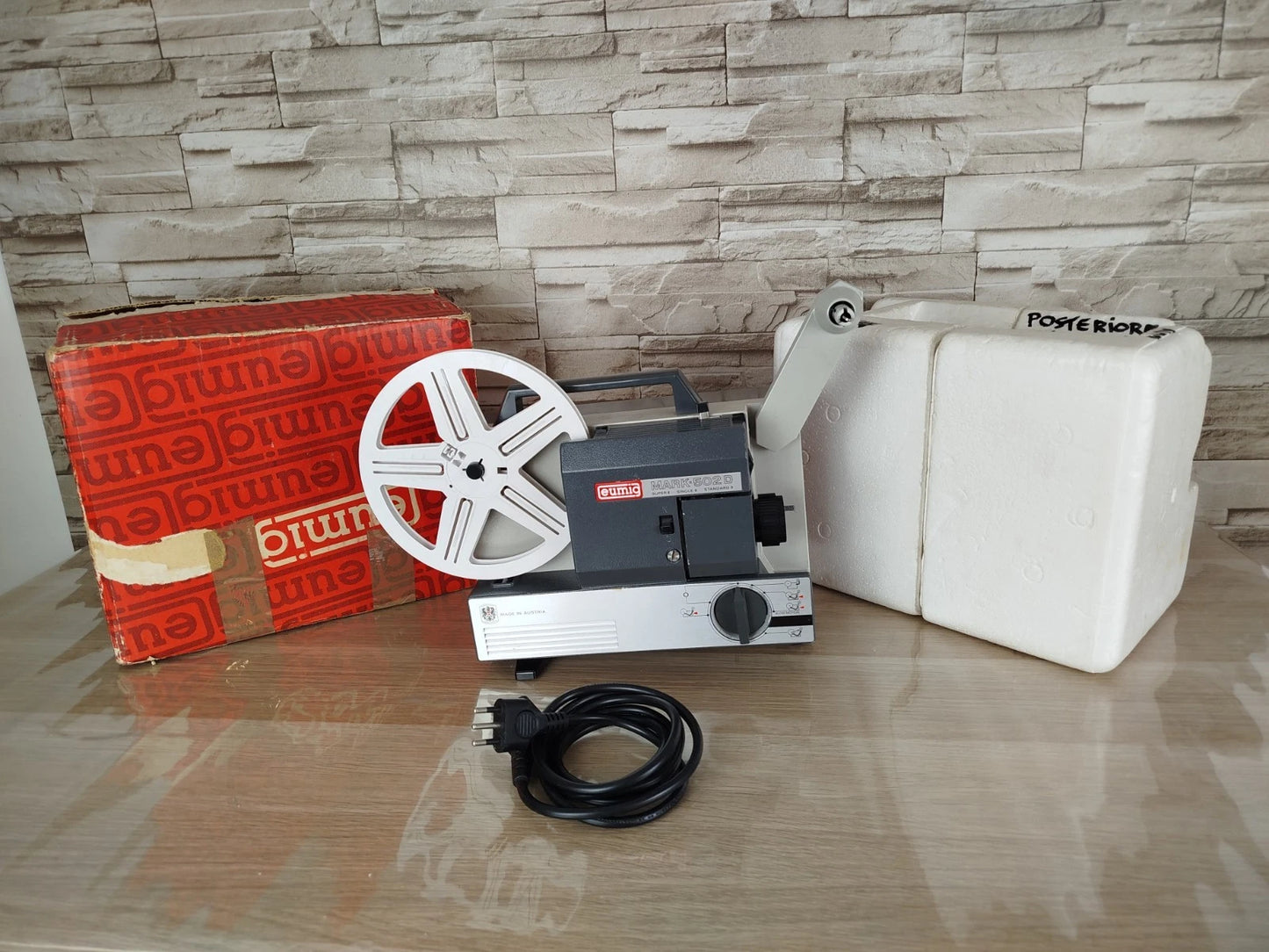 Proiettore Eumig Mark 502 D Per Pellicole Super 8 Vintage Epoca Anni 60 Nero