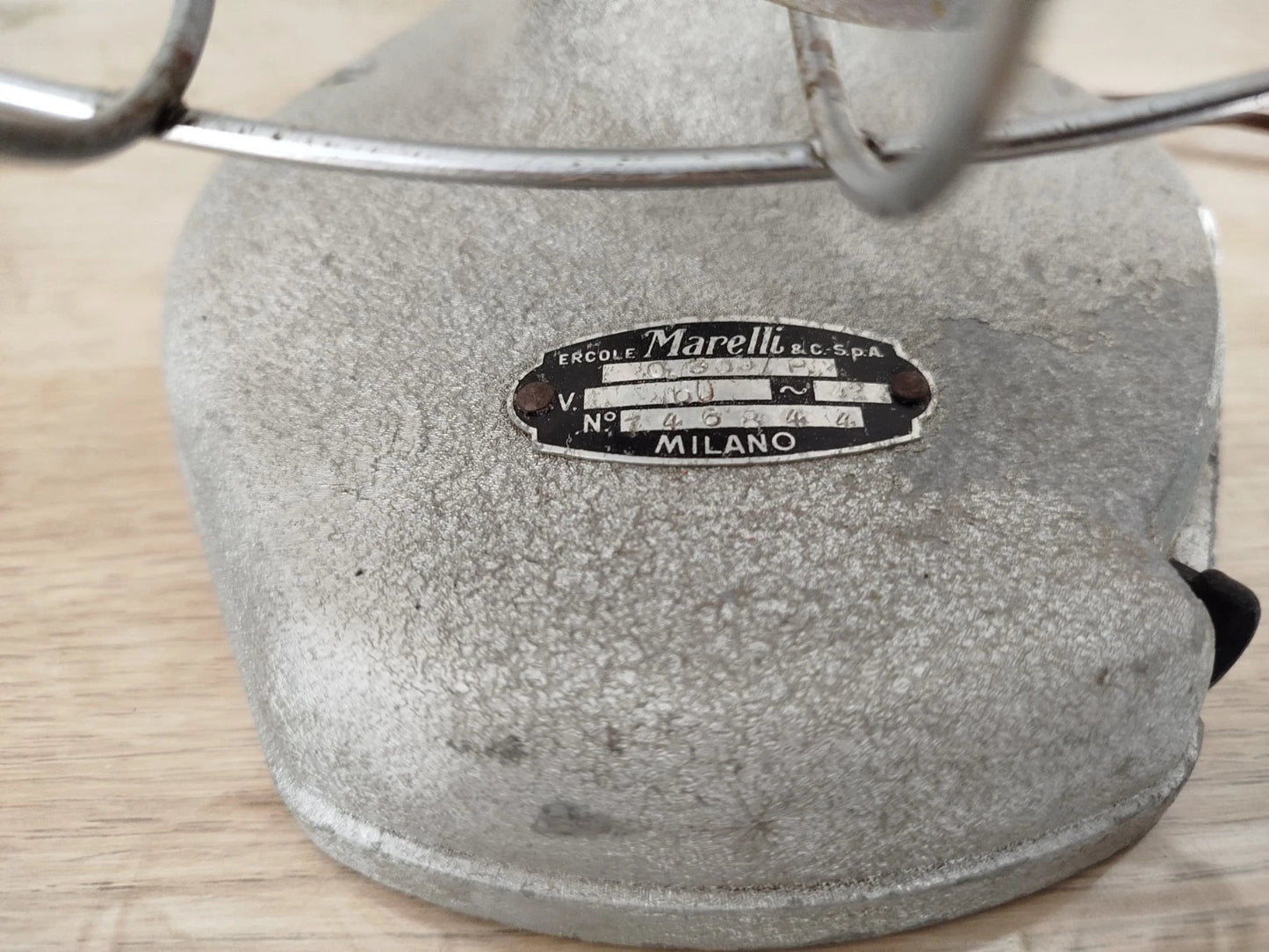 Ventilatore Ercole Marelli & C. SpA Milano Vintage Epoca Anni '30 Grigio Metallo