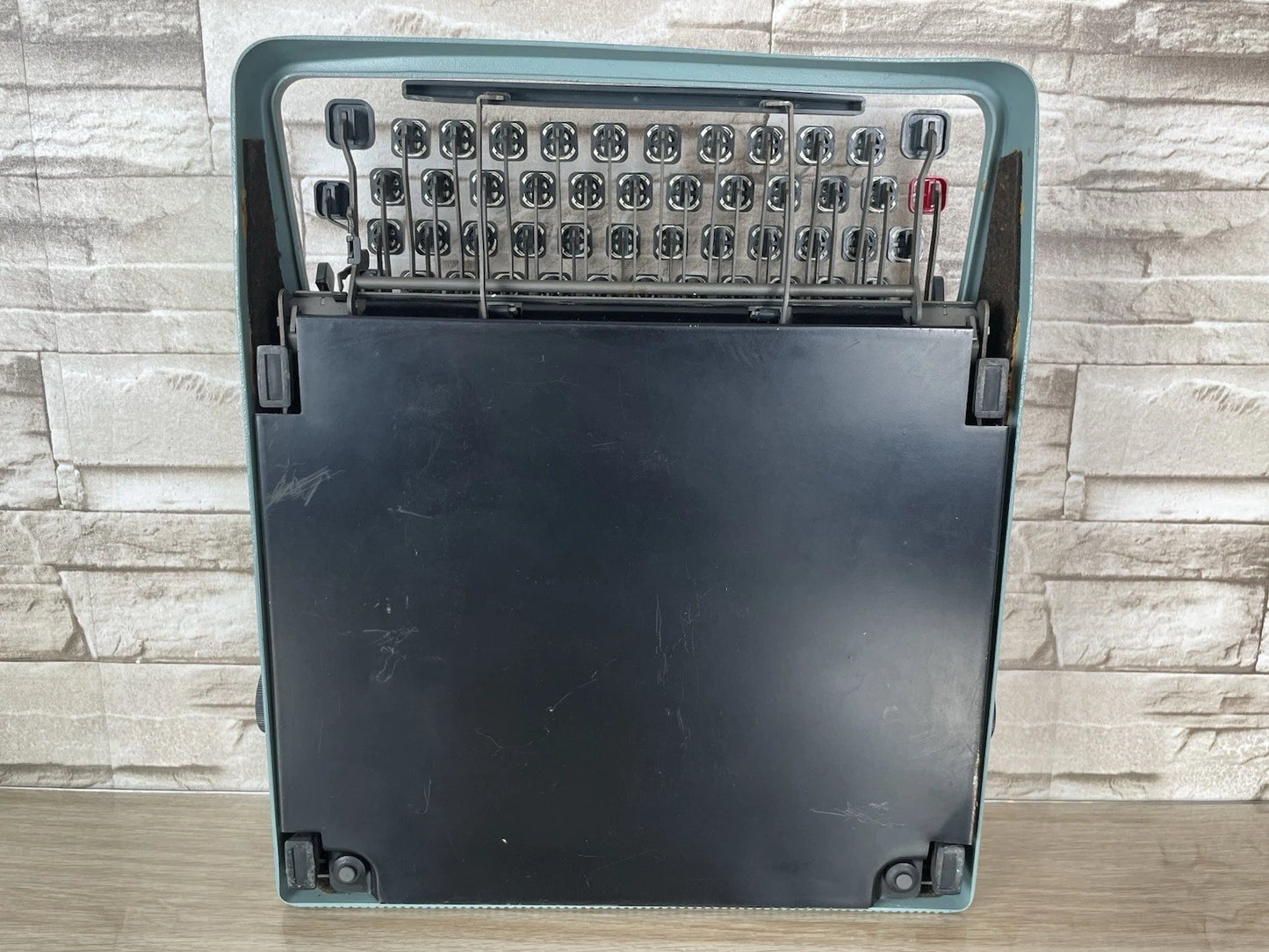 Macchina Da Scrivere Olivetti Lettera 32 Vintage Design Nizzoli Anni 60 Azzurra