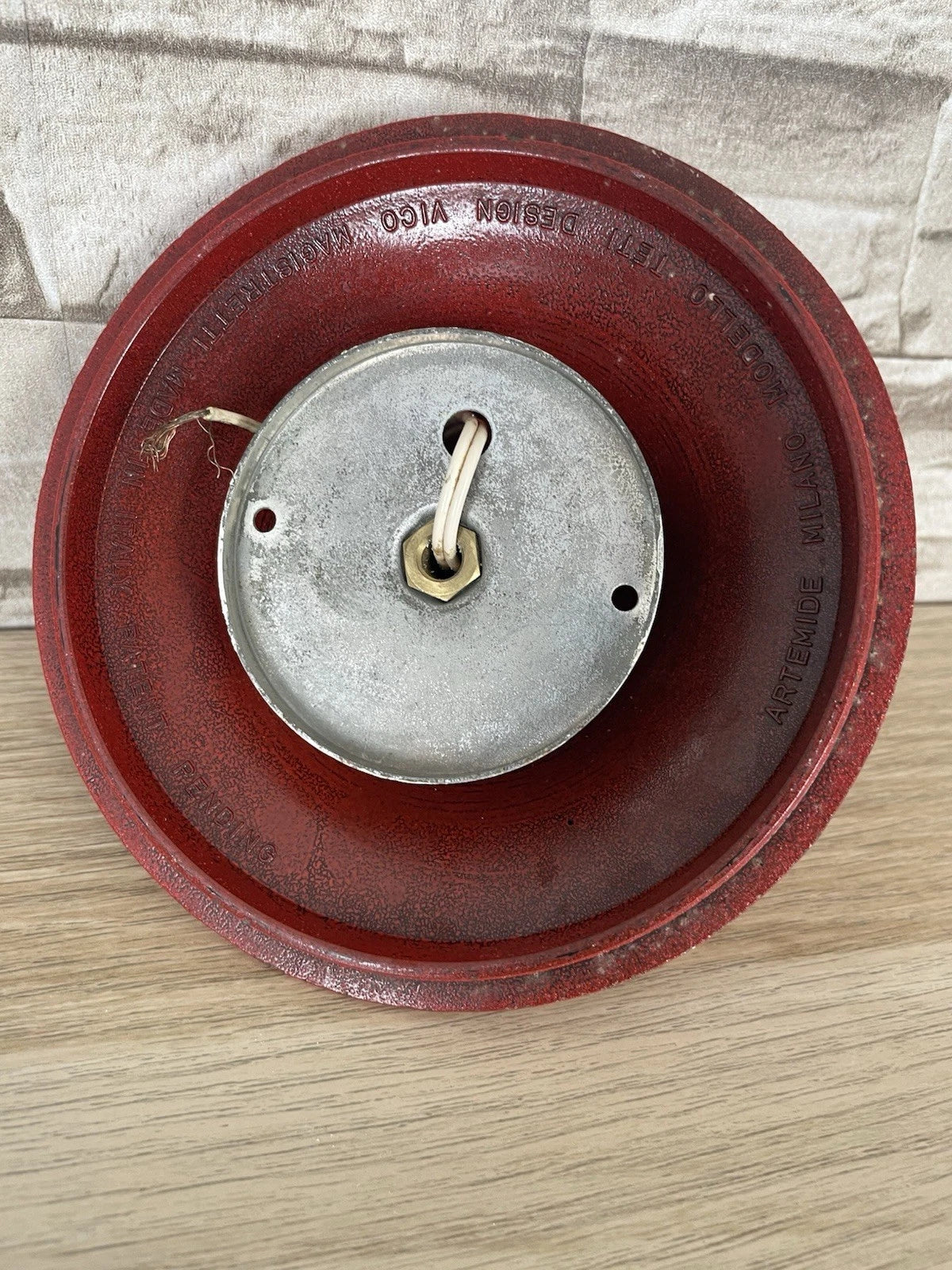 Lampada Da Muro Applique Teti Design Vico Magistretti Vintage Artemide Rossa