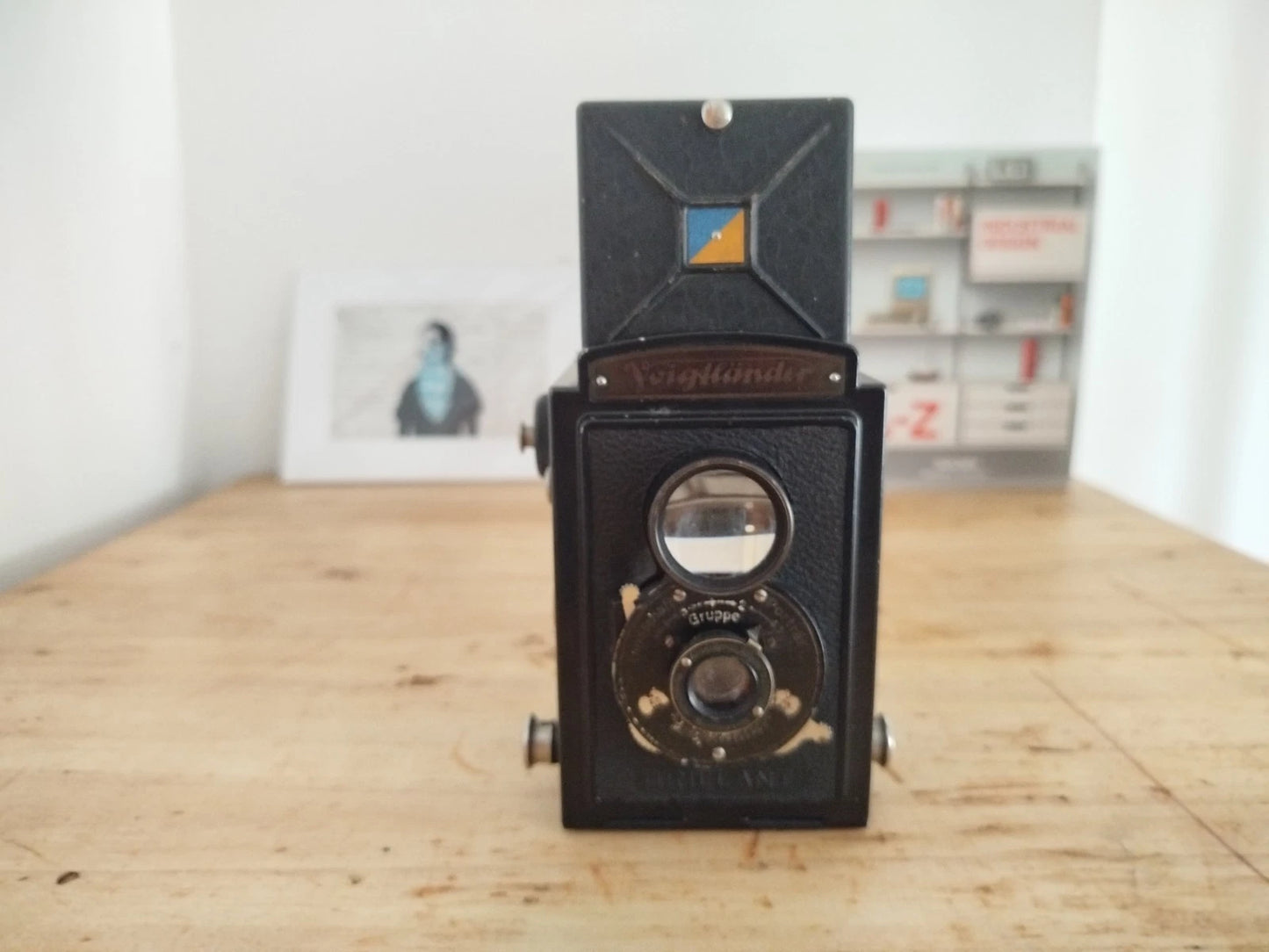 Fotocamera Biottica Voigtländer Brillant Antica Vintage Anni 30 Nero TLR