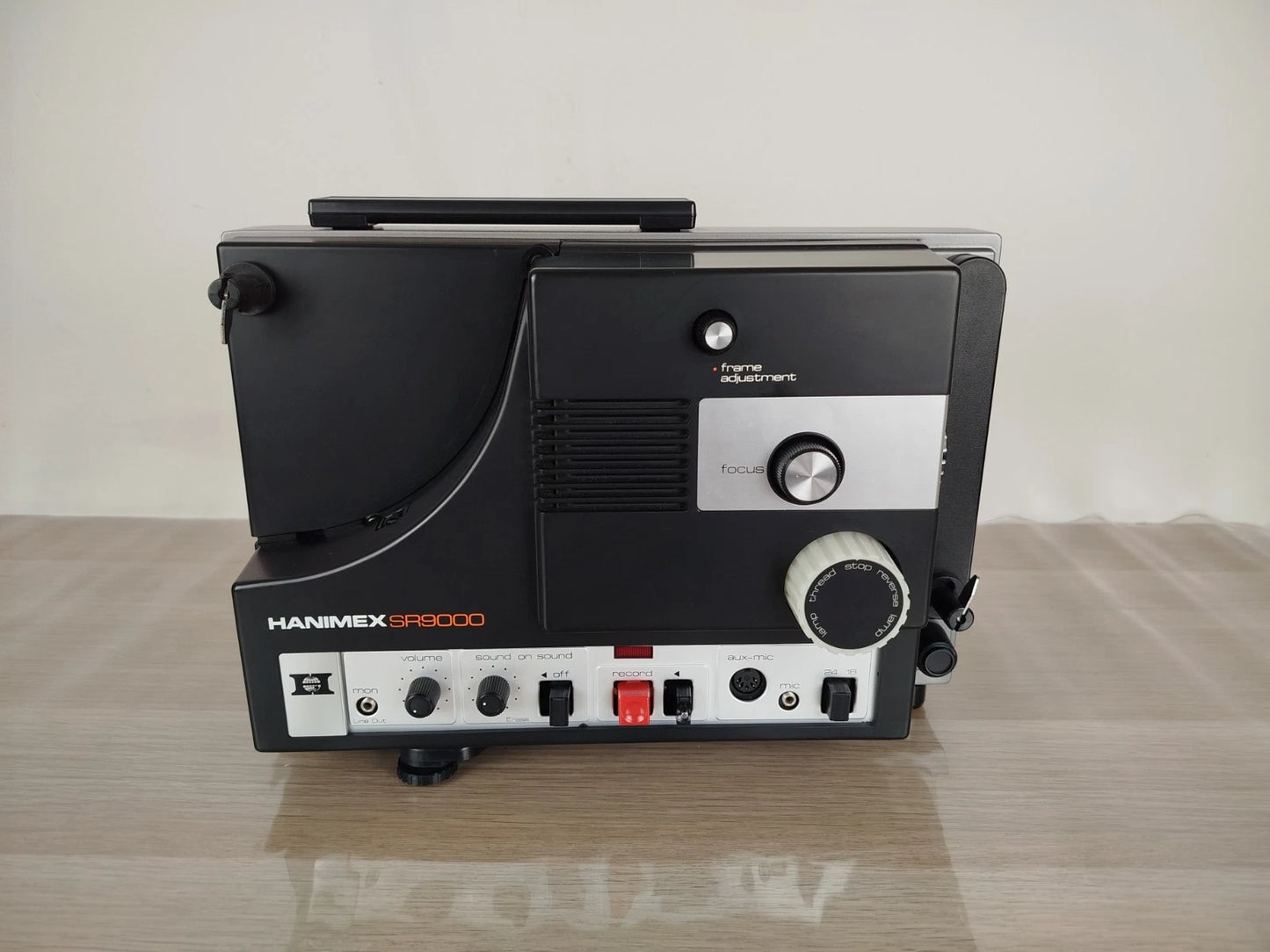 Proiettore Super 8mm Sonoro Hanimex Sr 9000 Vintage Custodia Cavo Scatola Microfono