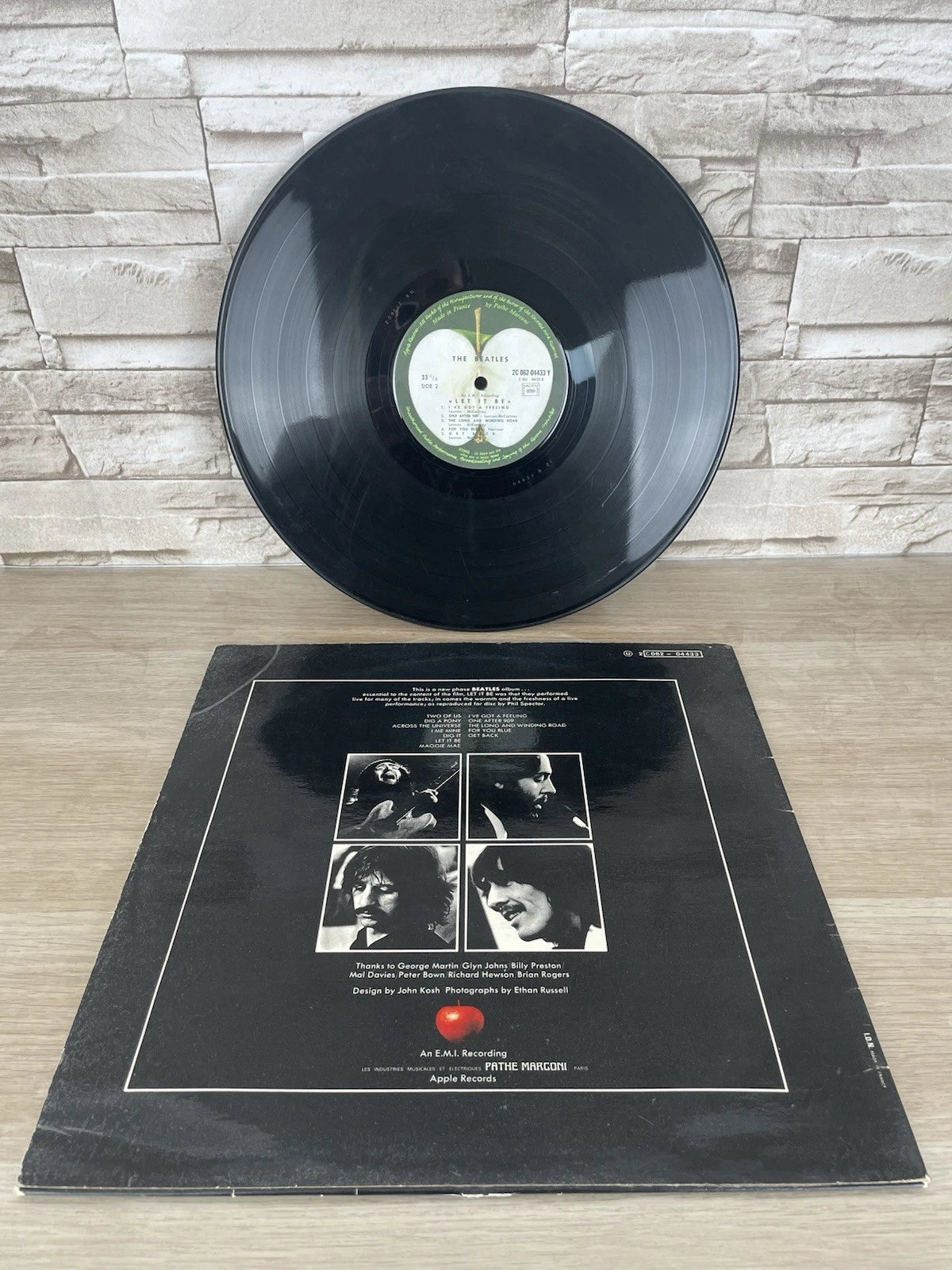 Disco Vinile 33 Giri The Beatles Let It Be Anno 1971 France Pathe Apple Records