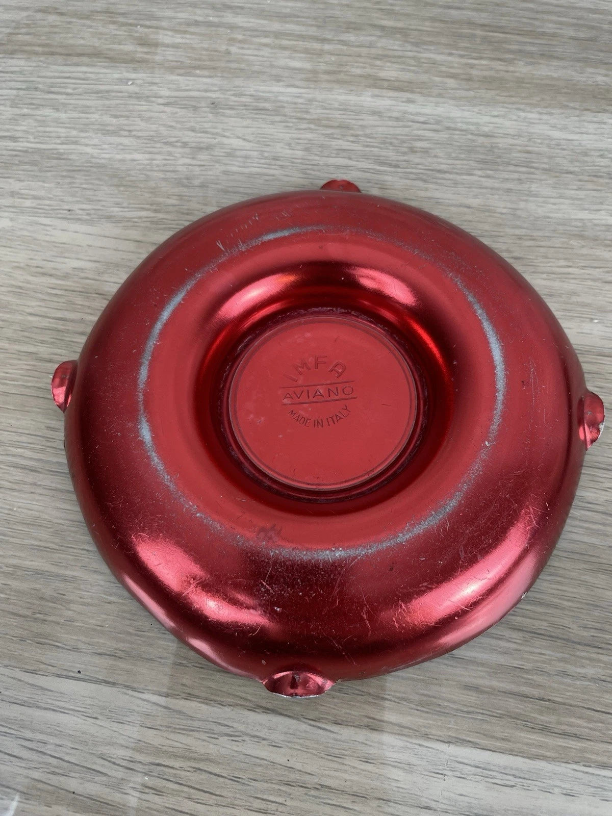 Posacenere Portacenere Tunis Air Rosso Gadget Promozionale In Metallo Vintage