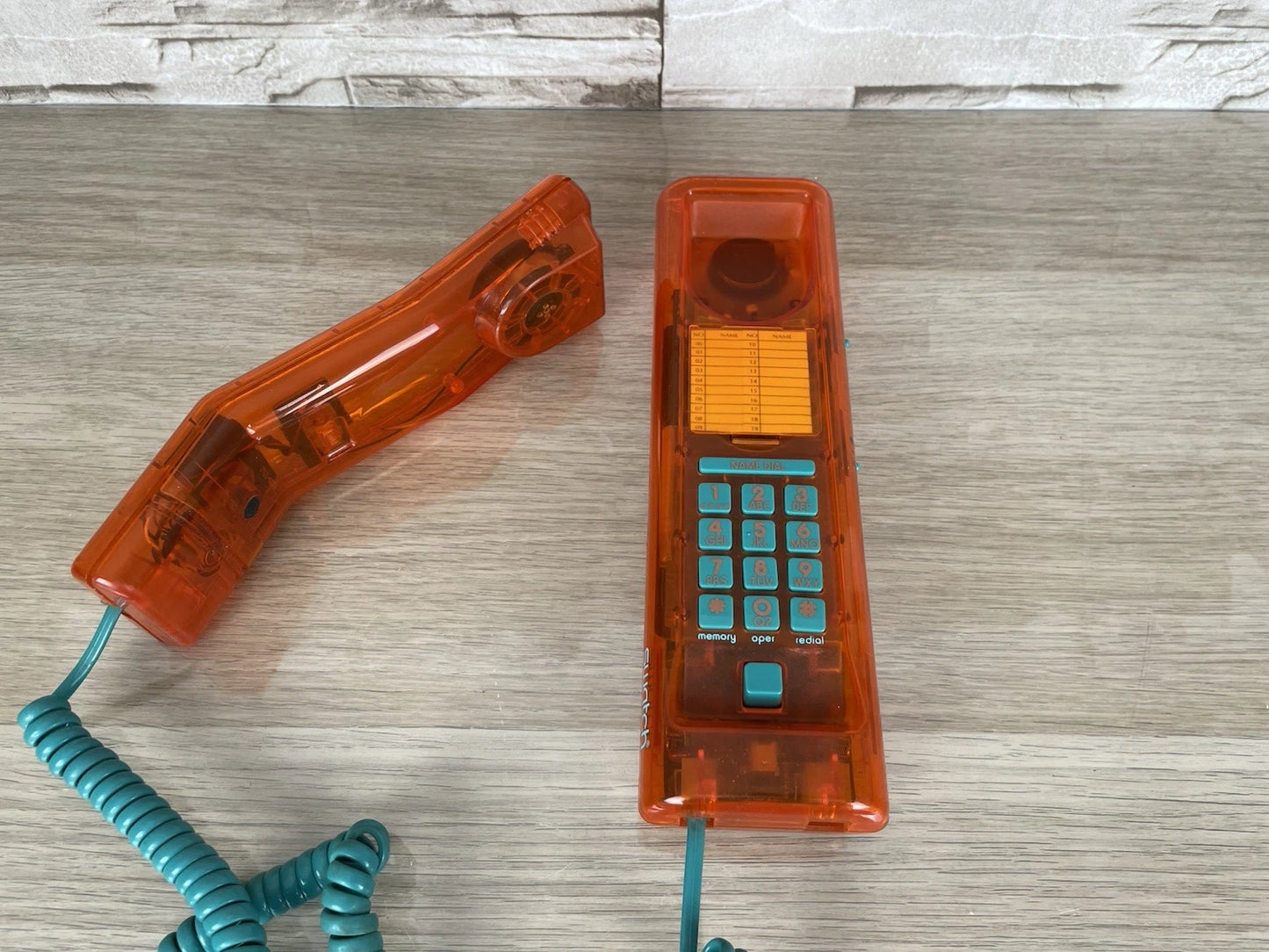 Telefono Fisso Swatch Twin Phone Deluxe Model Arancione 1989 Vintage Phone