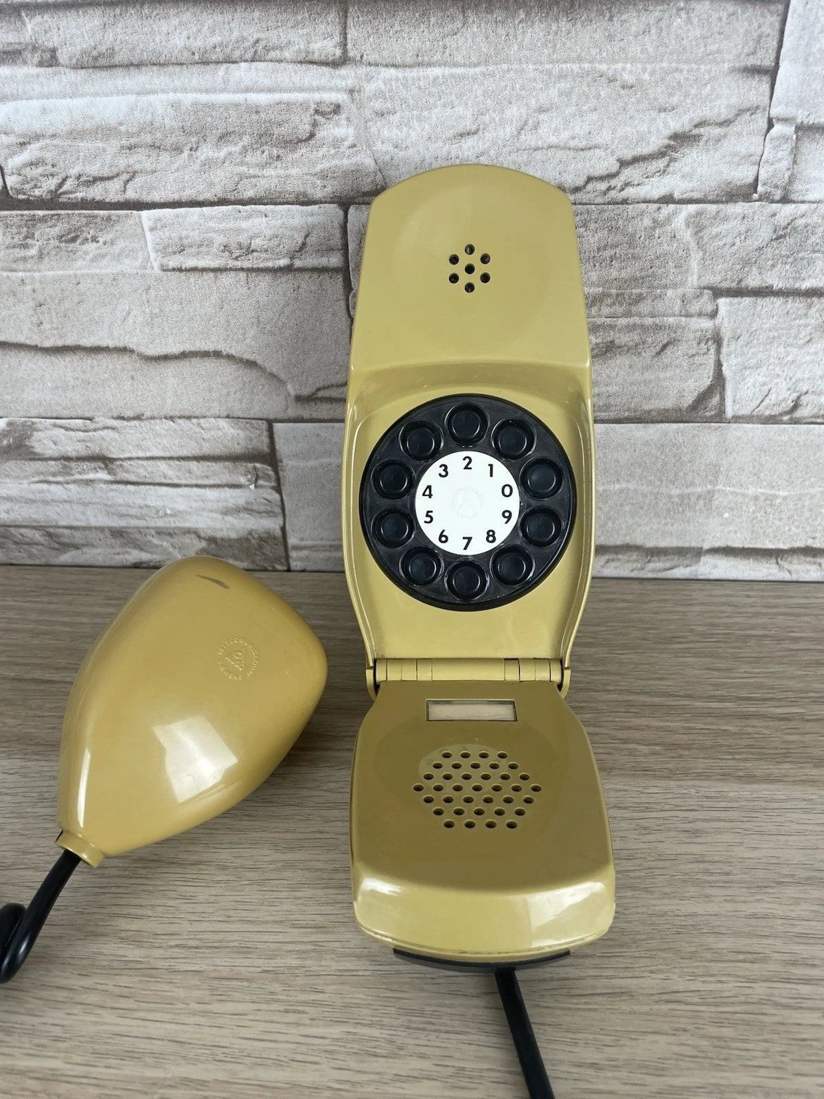 Telefono Grillo Senape Giallo Design Zanuso Sapper Vintage A Disco Siemens Auso