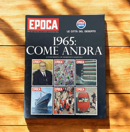 Rivista Epoca 10 Gennaio 1965 N.745-746 A.XVI Arnoldo Mondadori Editore Vintage