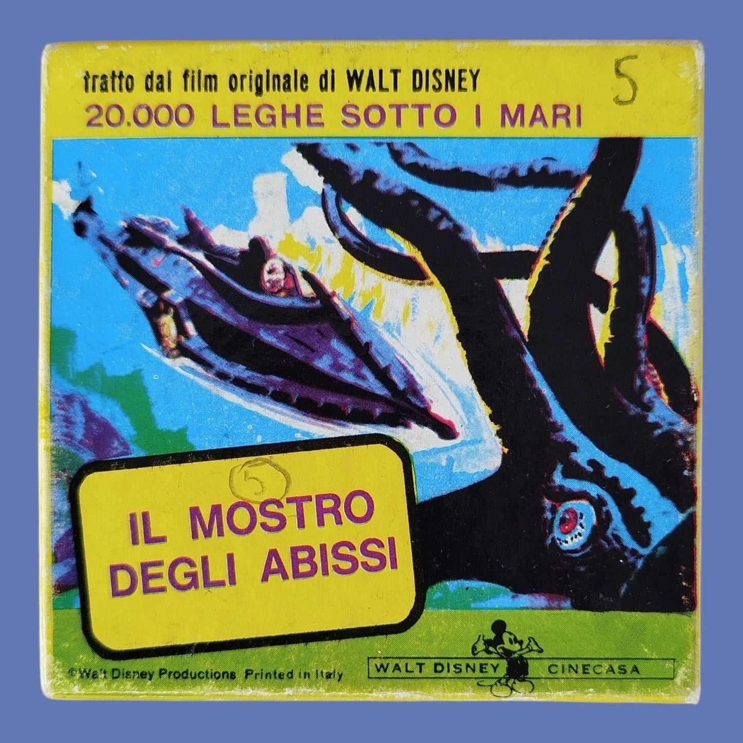 Pellicola Film Super 8 Walt Disney Il Mostro Degli Abissi Vintage Epoca Anni 60