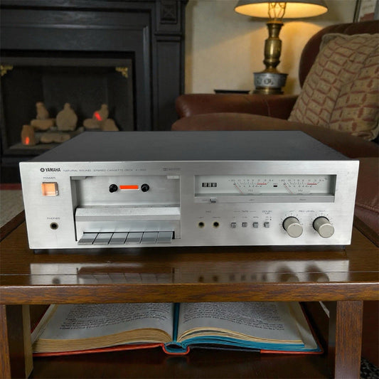 Piastra Cassette Yamaha K350 Lettore Musicassette Vintage Argento Nippon Gakki